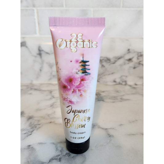 2E Organic Japanese Cherry Blossom Body Cream 1 Oz Travel Size
