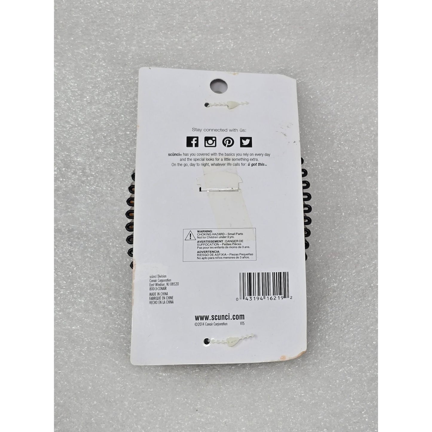 Scunci Stretch Combs Headbands Assorted Brown Black Clear 3 Pack 16219-W