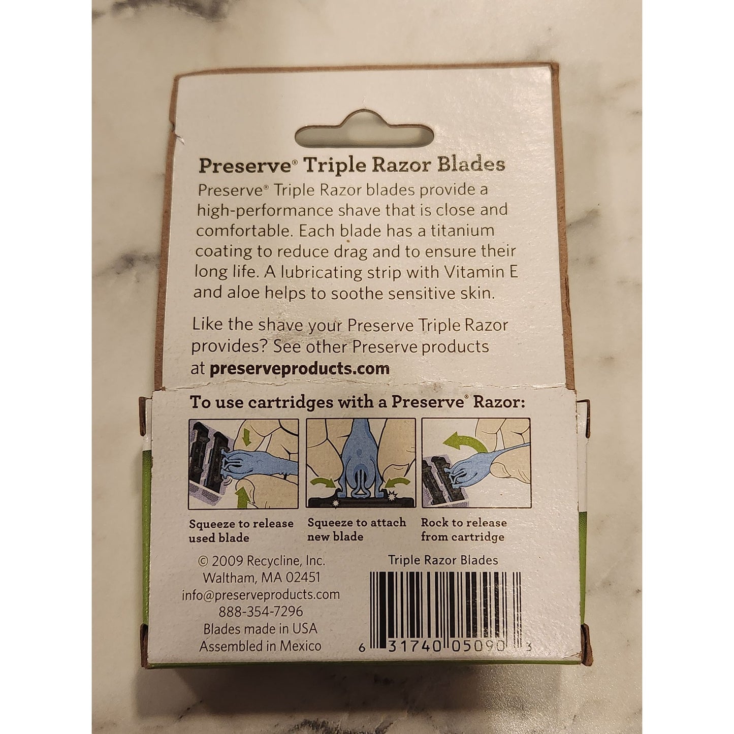 Preserve Triple Razor Blades 4-Pack