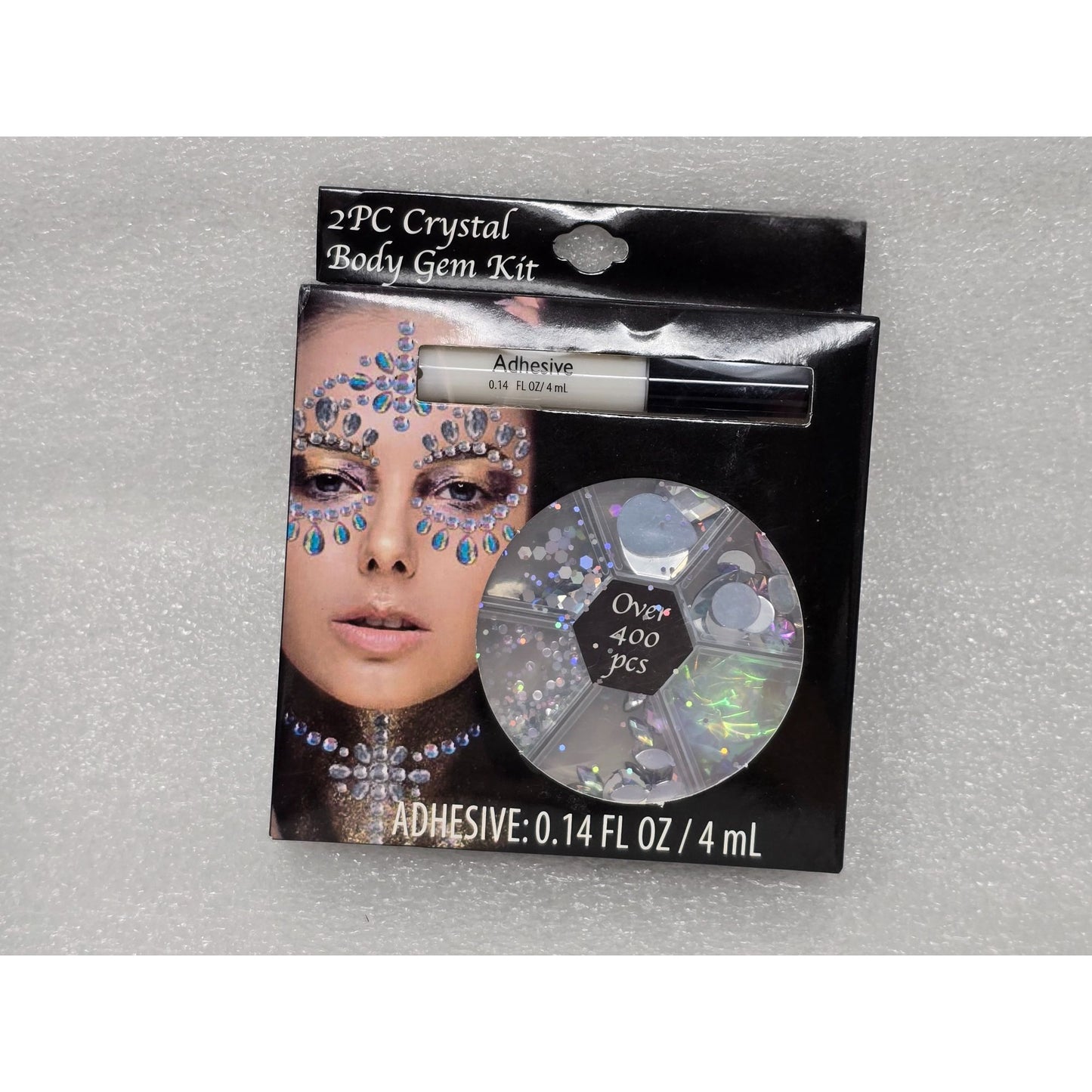 2 PC Crystal Body Gem Kit With Adhesive