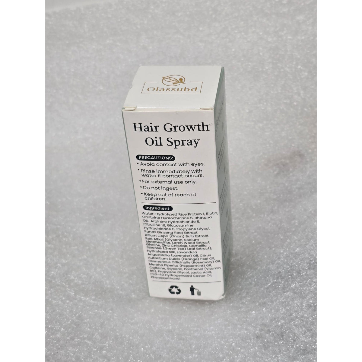 Olassubd Hair Growth Oil Spray 2 oz Nourishes Scalp Strengthens Roots