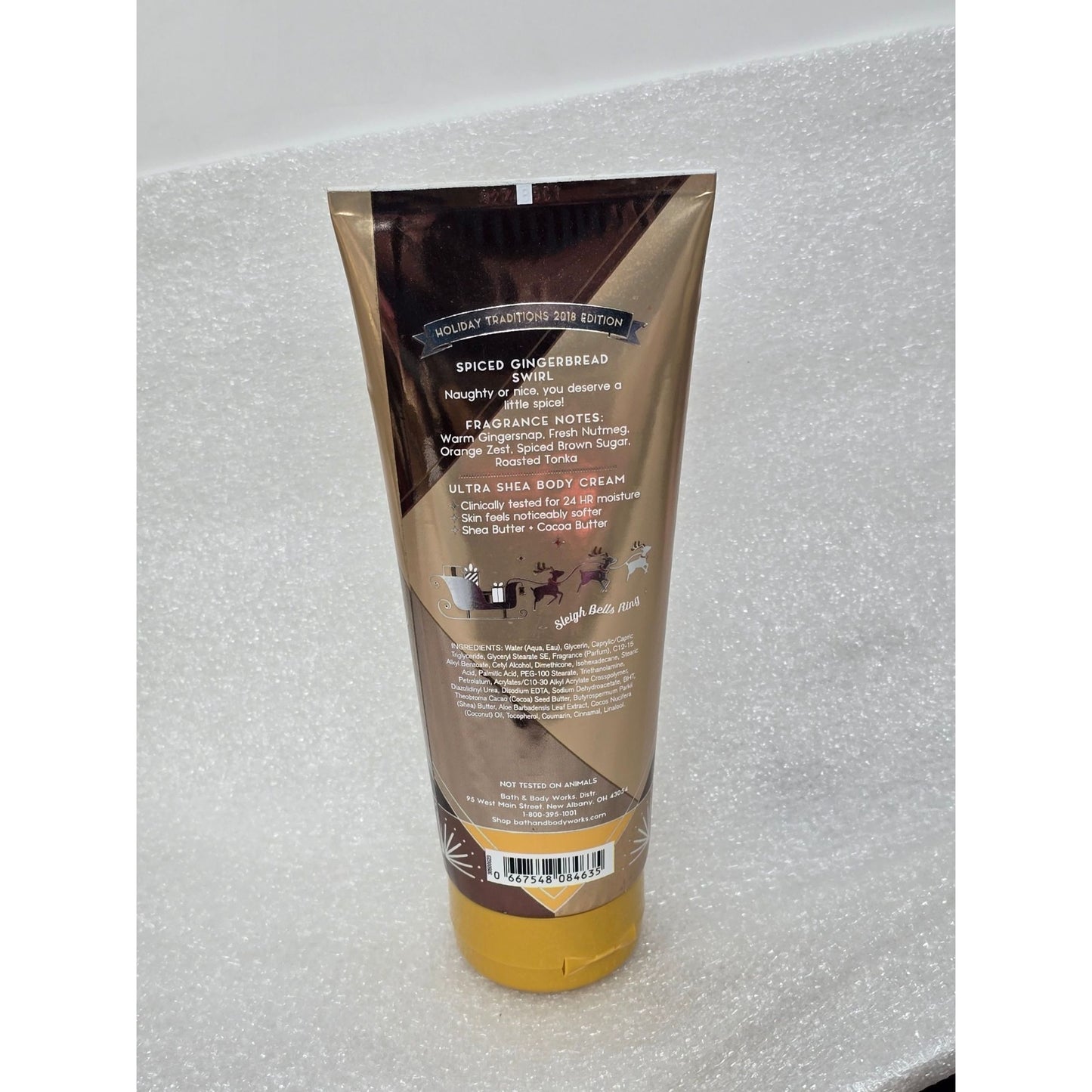 Bath & Body Works Spiced Gingerbread Swirl Ultra Shea Body Cream 8 Oz