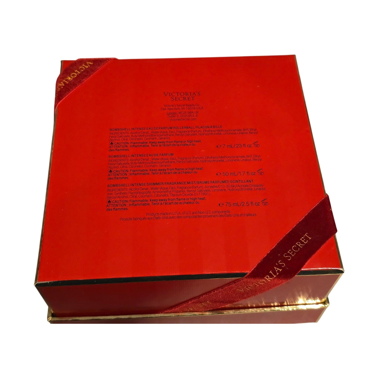 Victorias Secret Bombshell Intense Perfume Gift Set Rollerball Shimmer Fragrance