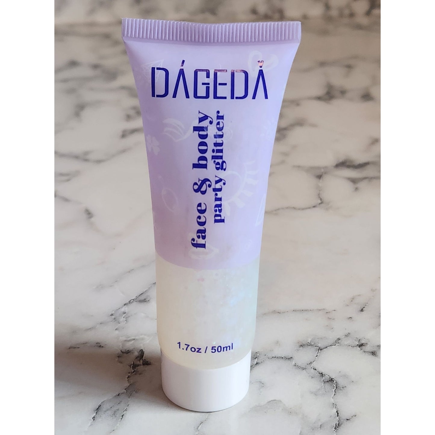 Dágeda Face & Body Party Glitter 1.7oz Tube Shimmery Gel For Hair & Skin