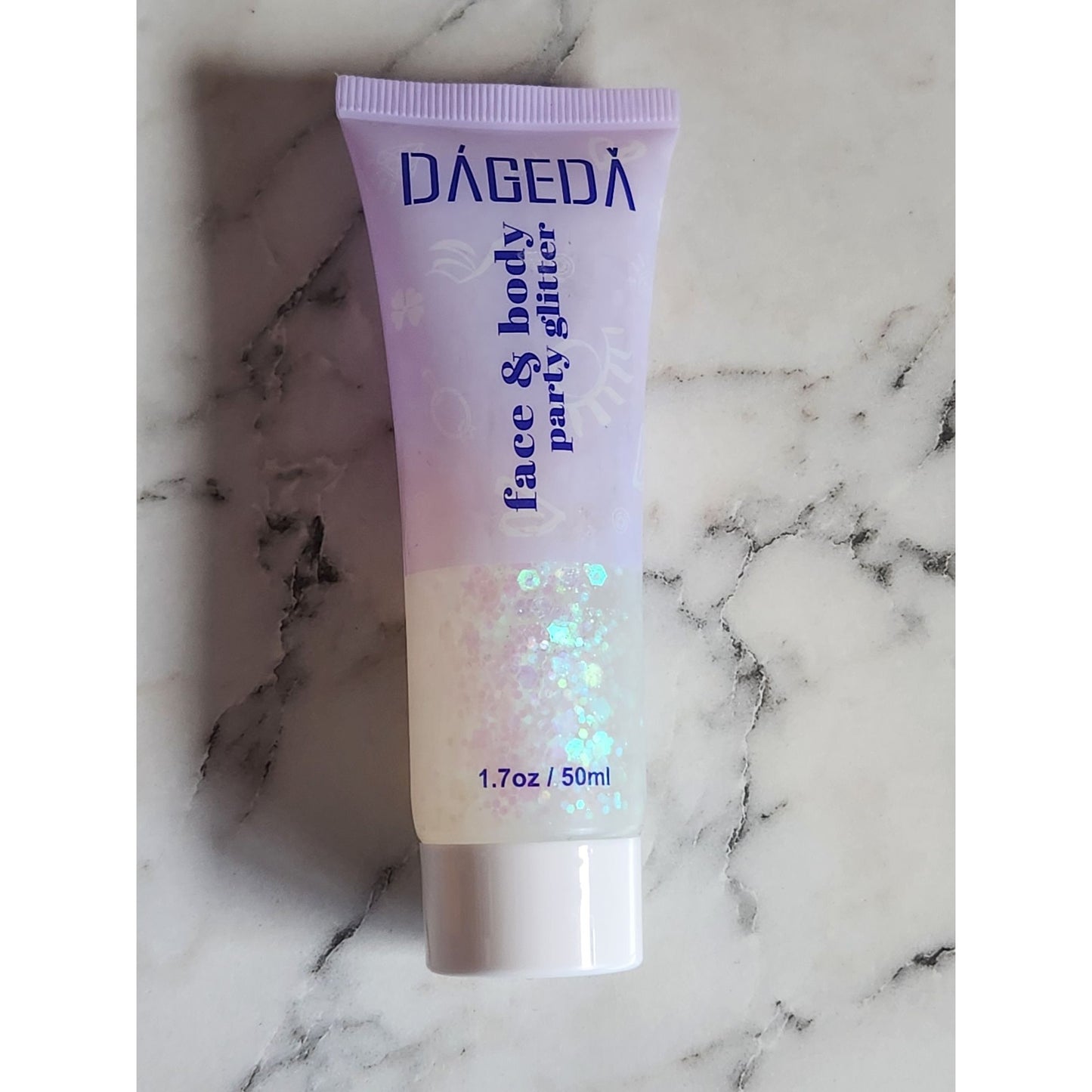 Dágeda Face & Body Party Glitter 1.7oz Tube Shimmery Gel For Hair & Skin