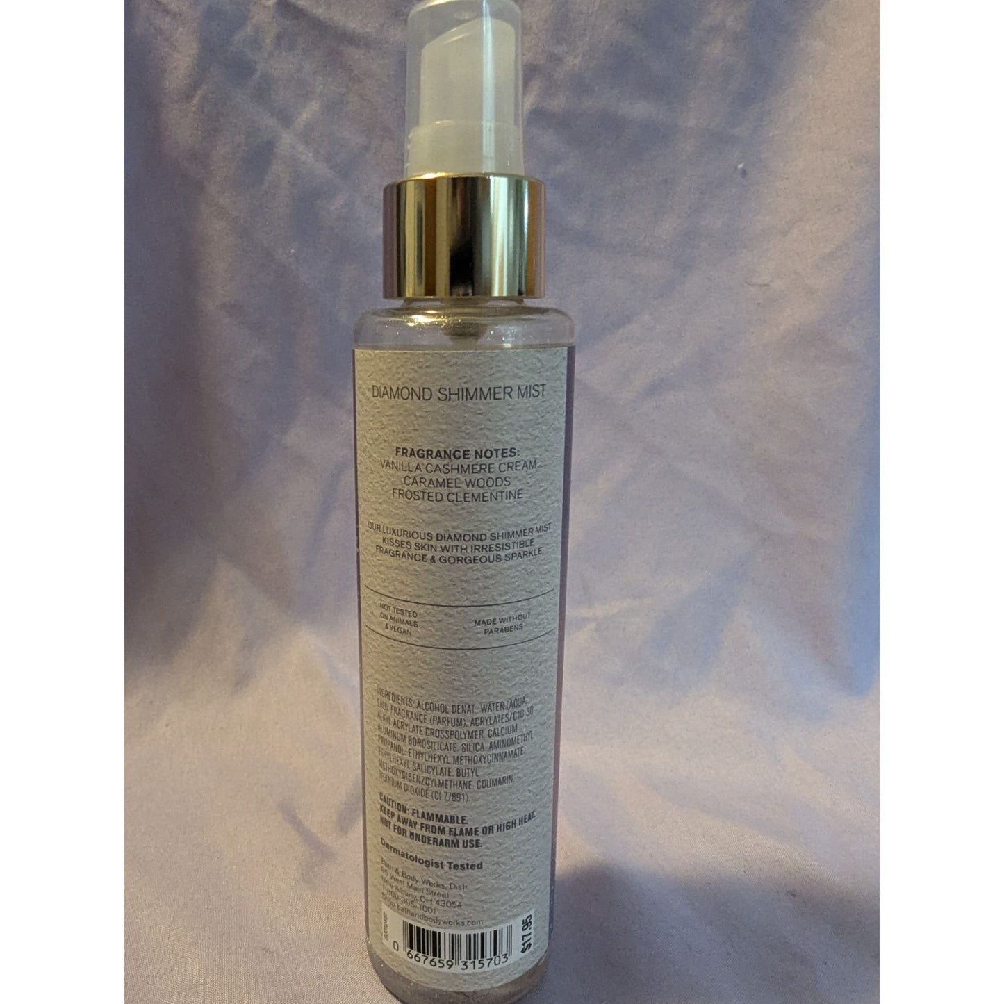 Bath & Body Works Snowflakes & Cashmere Diamond Shimmer Mist 4.9 Fl Oz