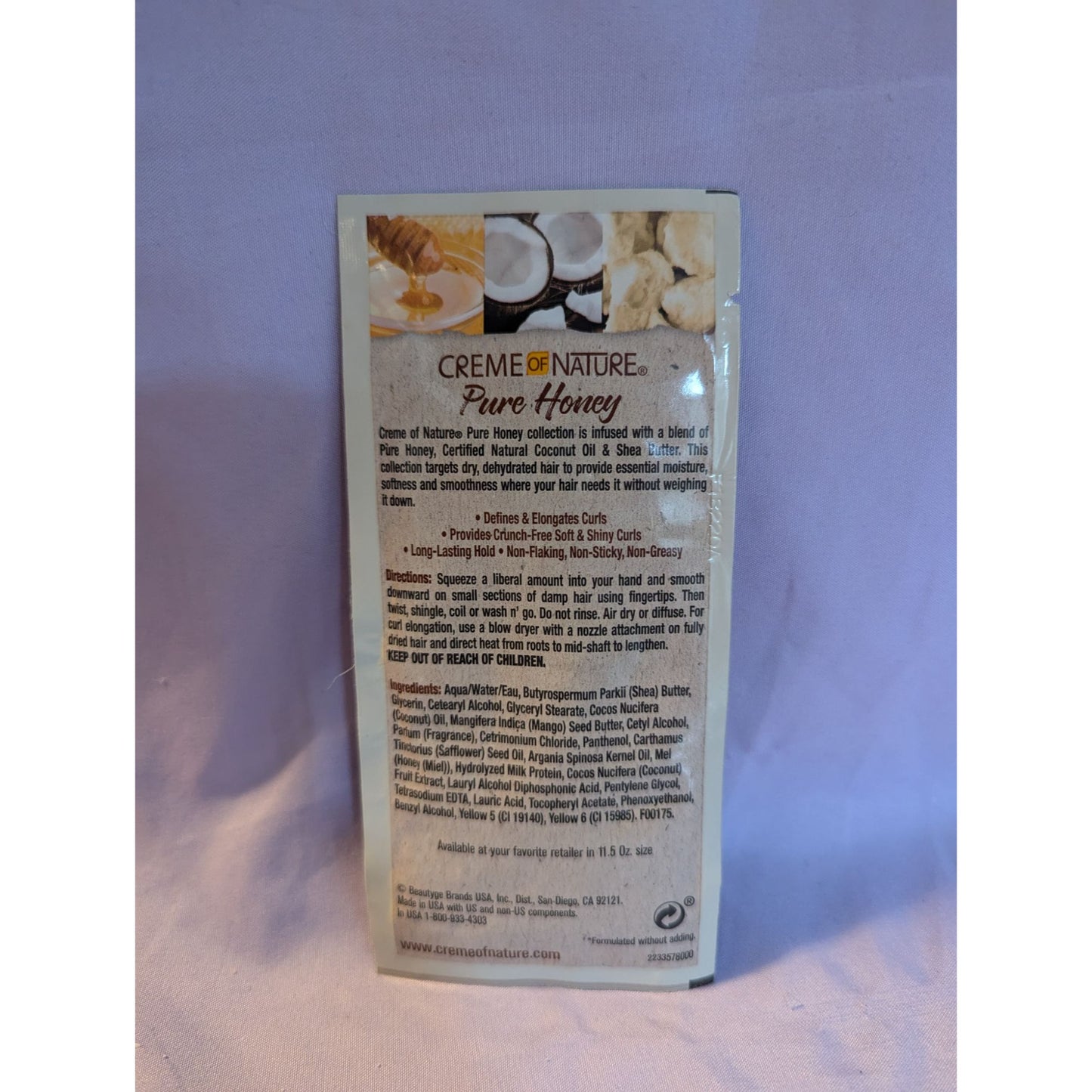 Creme Of Nature Pure Honey Moisture Whip Twisting Cream Curl Cream Set of 2