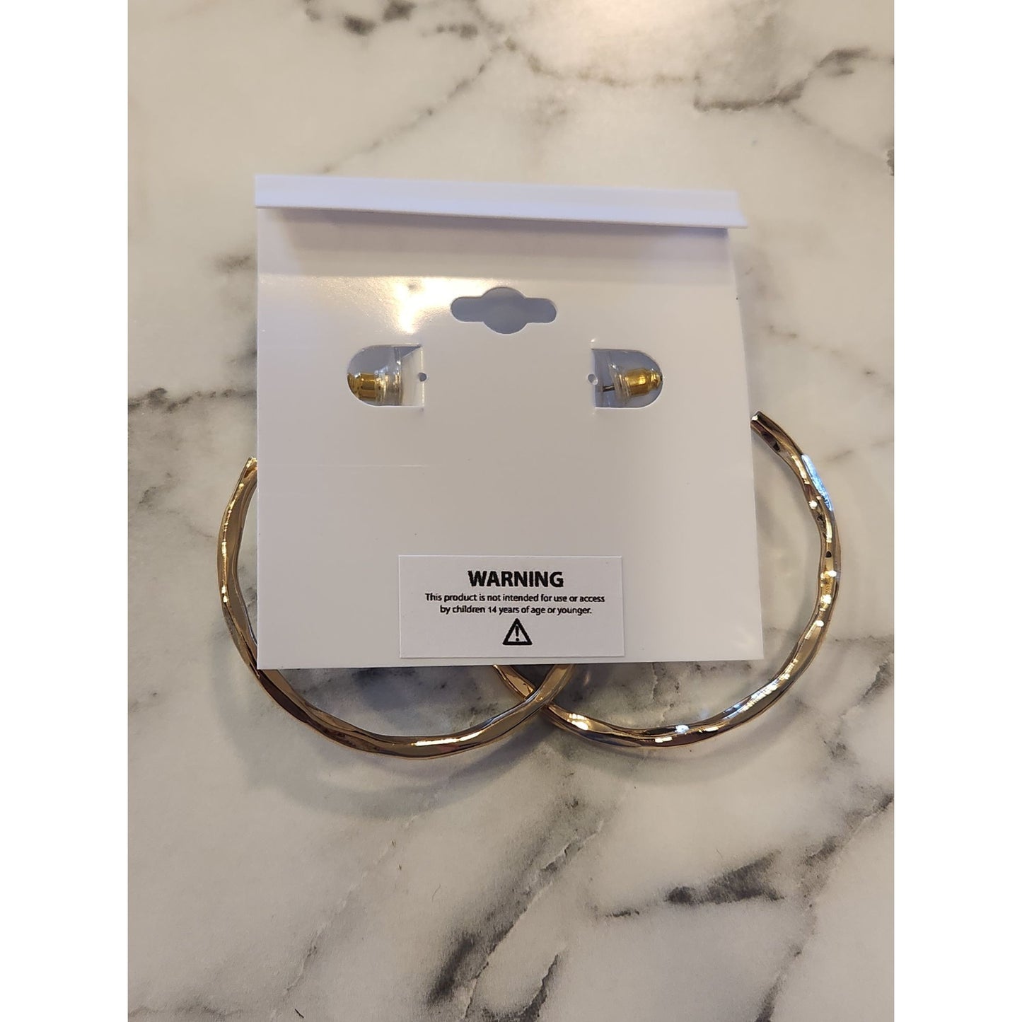 Gold-Tone Gloria Vanderbilt Twisted Hoop Earrings With Secure Backings