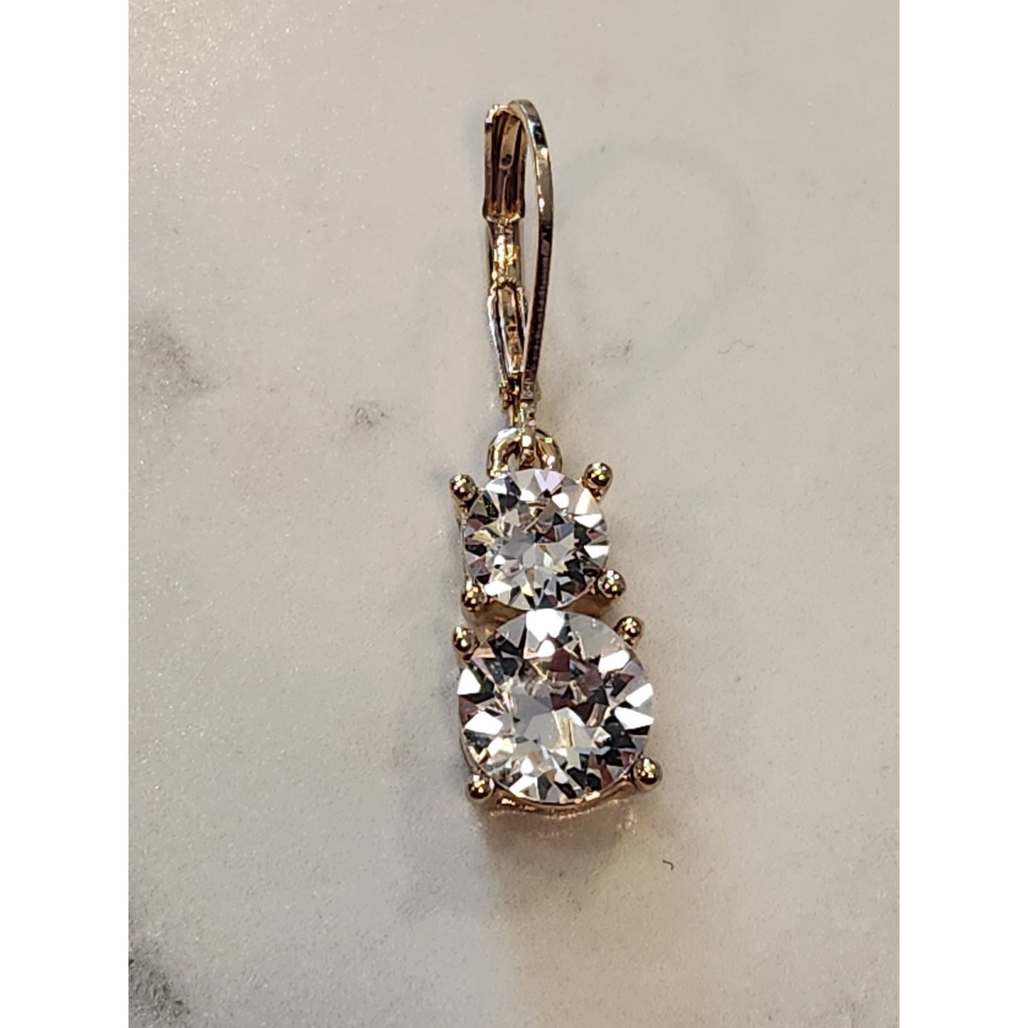 Dana Buchman Gold Tone Drop Earrings With Swarovski Elements