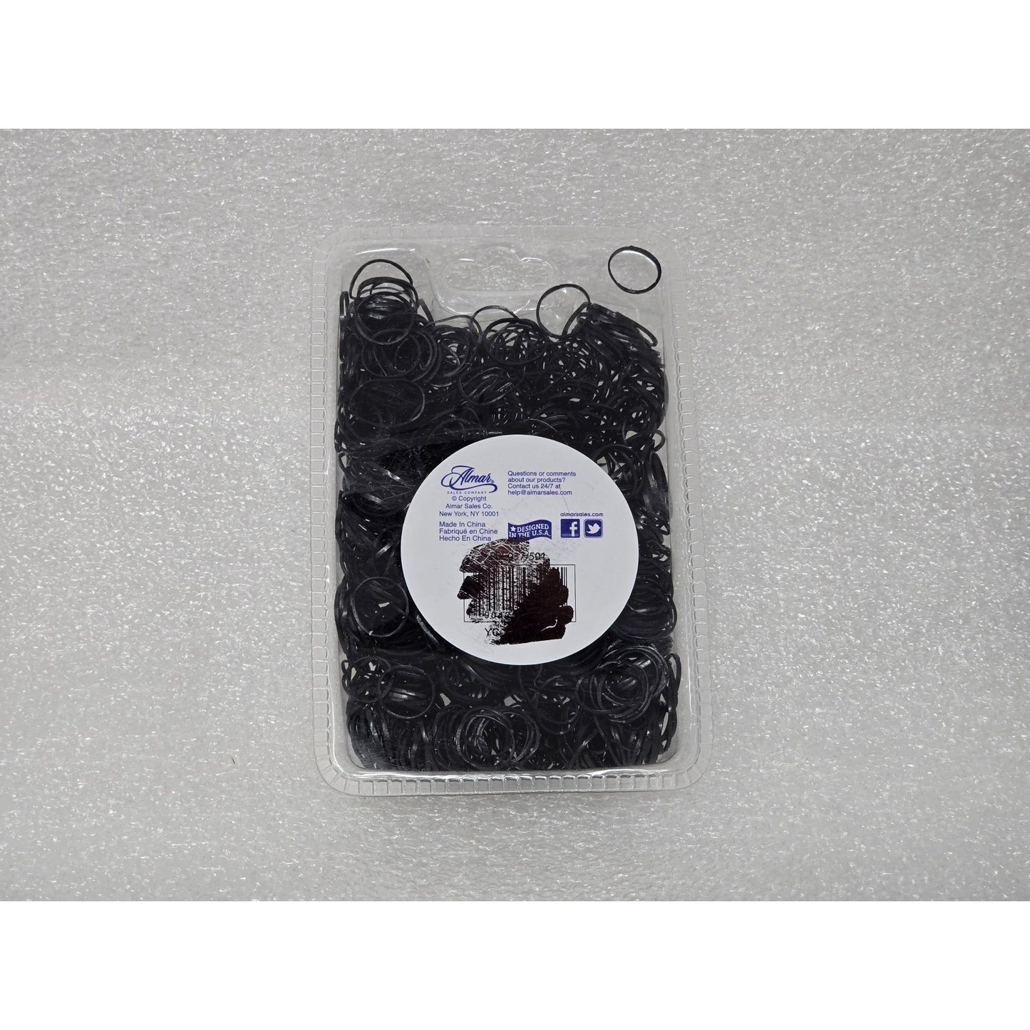 Expressions Damage Free Hold Black Rubber Bands Snag Free 1000 Piece Pack