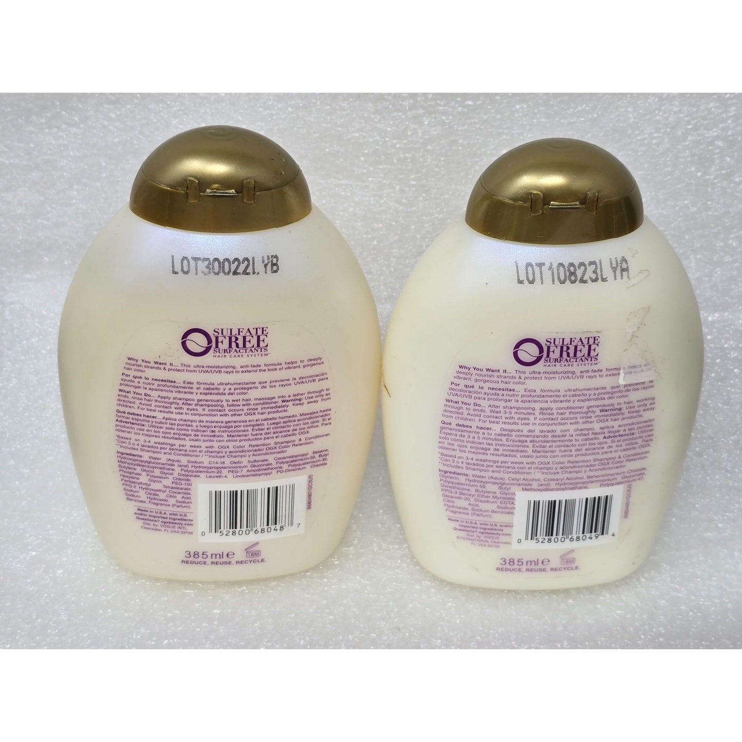 OGX Vibrant Color Vibes Shampoo & Conditioner Set Sulfate-Free Strengthening