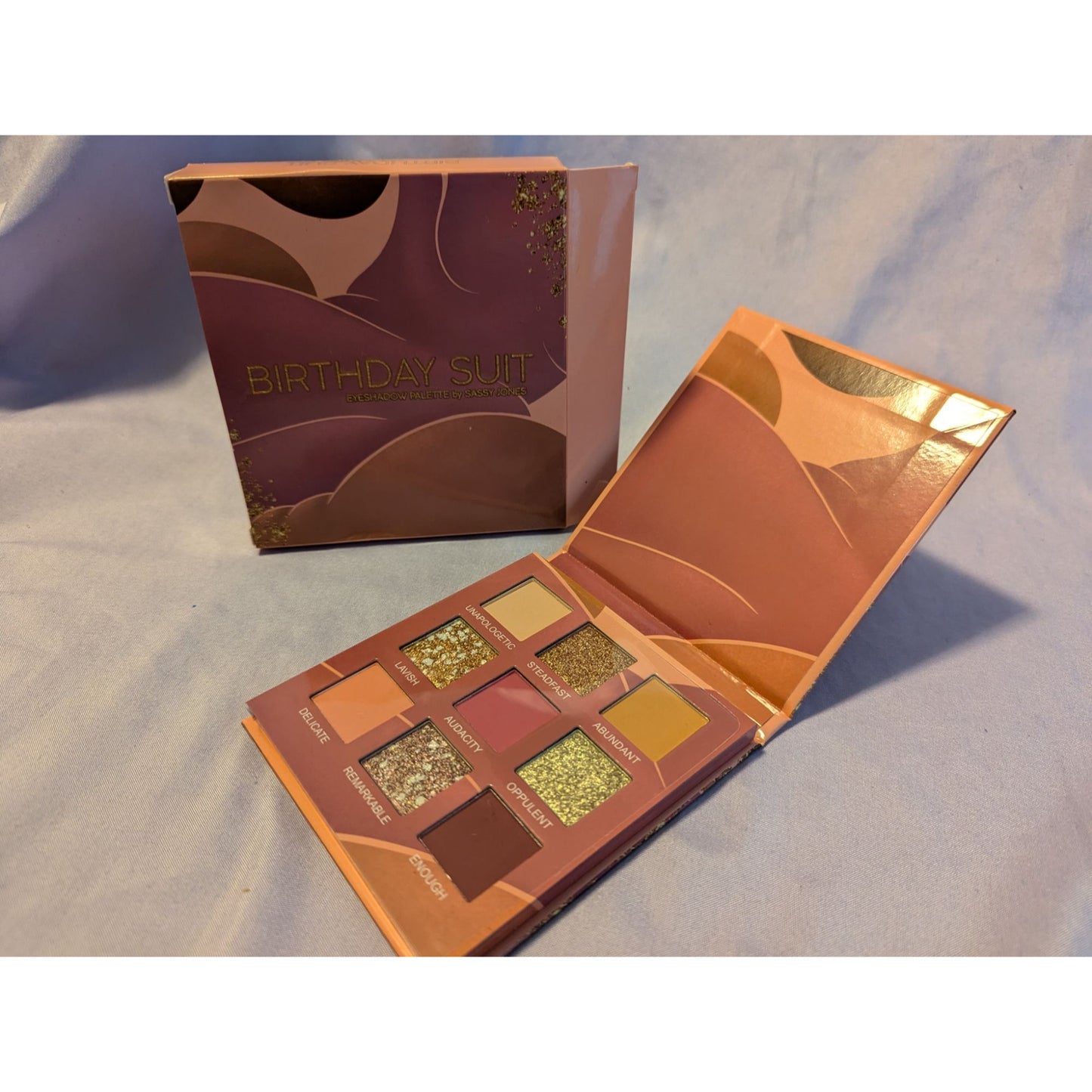 Sassy Jones Birthday Suit Eyeshadow Palette 9 Versatile Shades Matte & Glitter