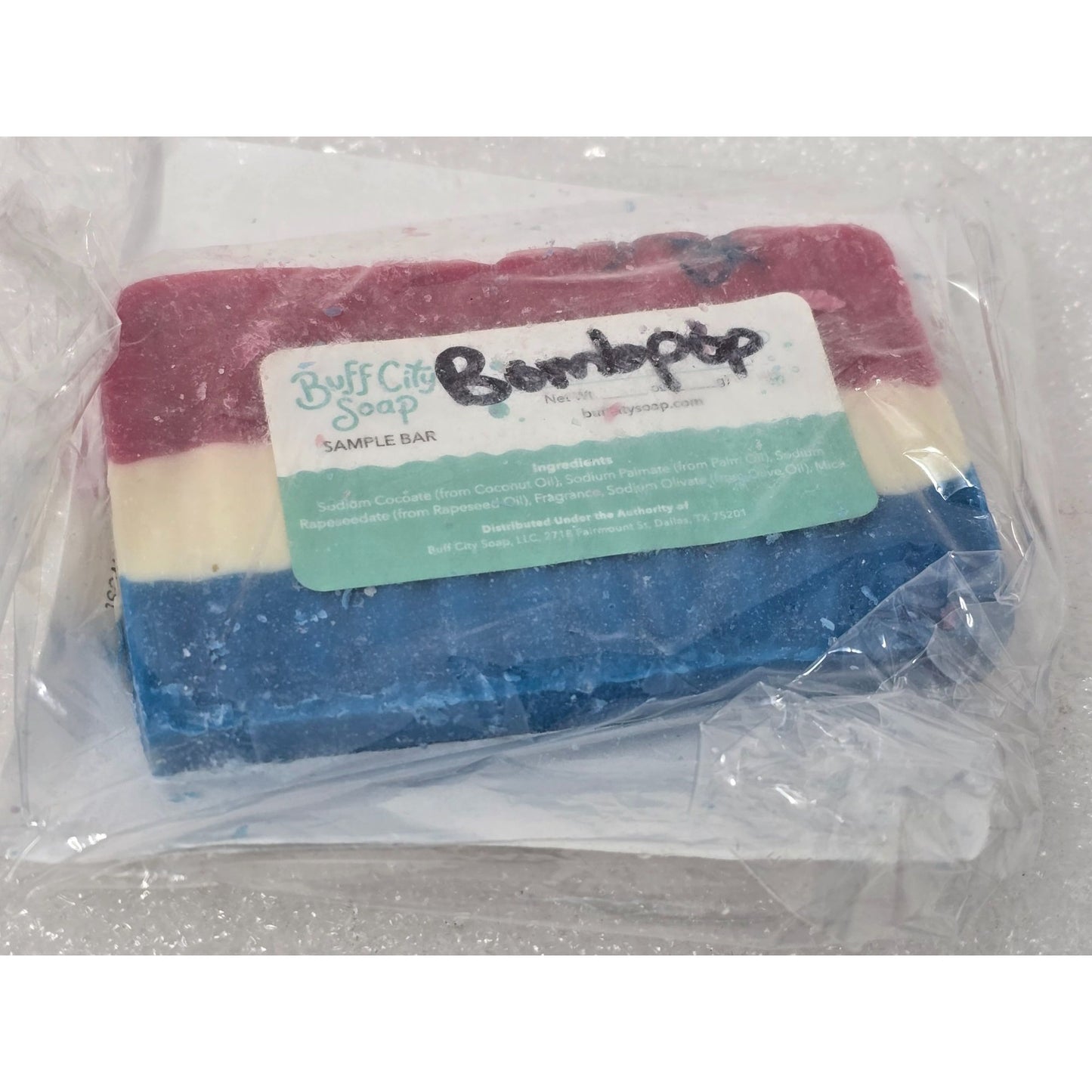 Buff City Soap Bombpop Handmade Soap Sample Bar