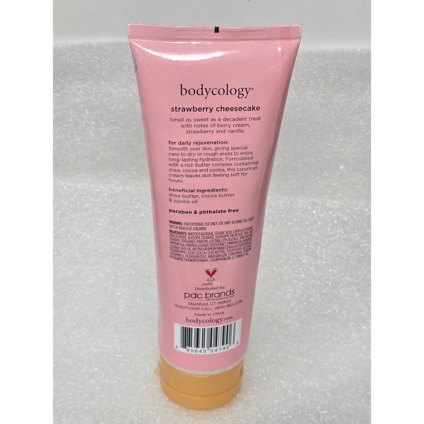 Bodycology Strawberry Cheesecake Body Cream With Moisturizing Rich Butter 8 Oz