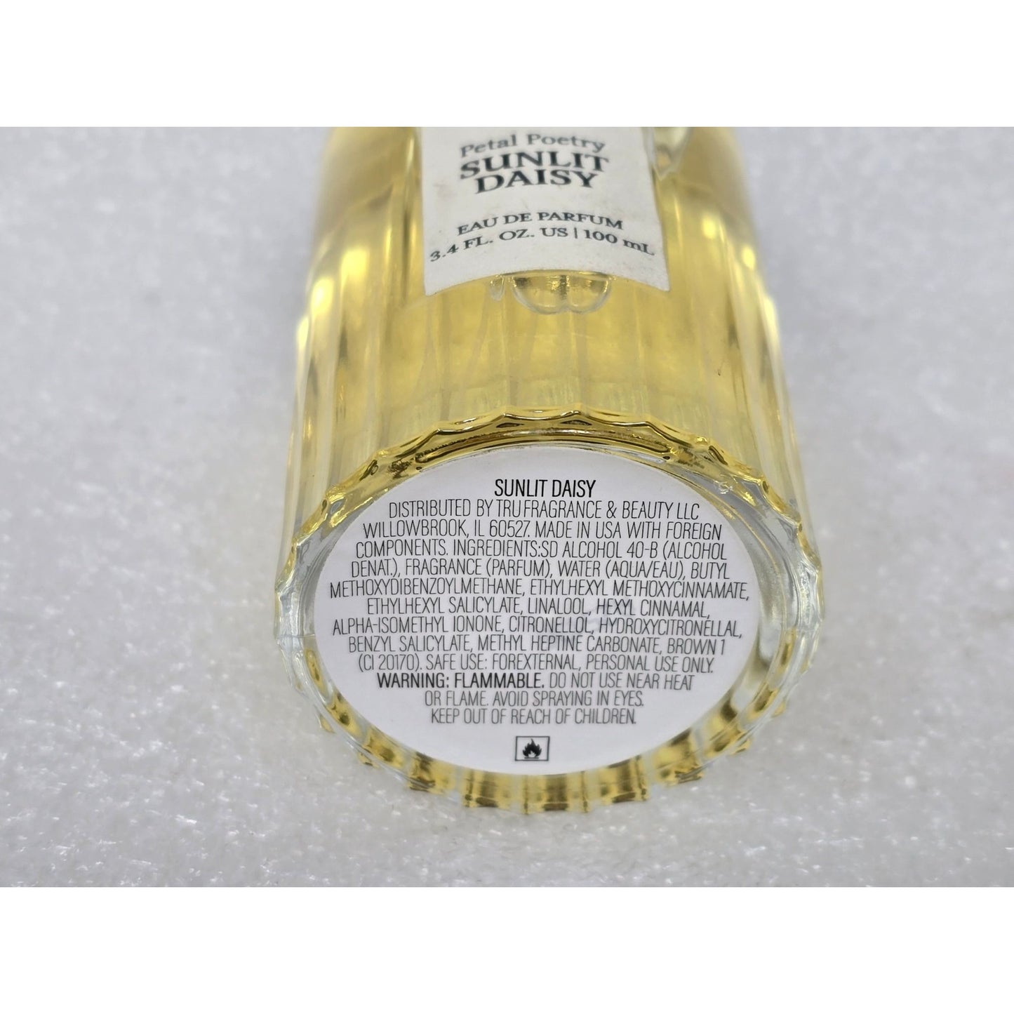 Tru Fragrance Petal Poetry Sunlit Daisy Eau De Parfum Perfume 3.4 Fl Oz / 100 ML