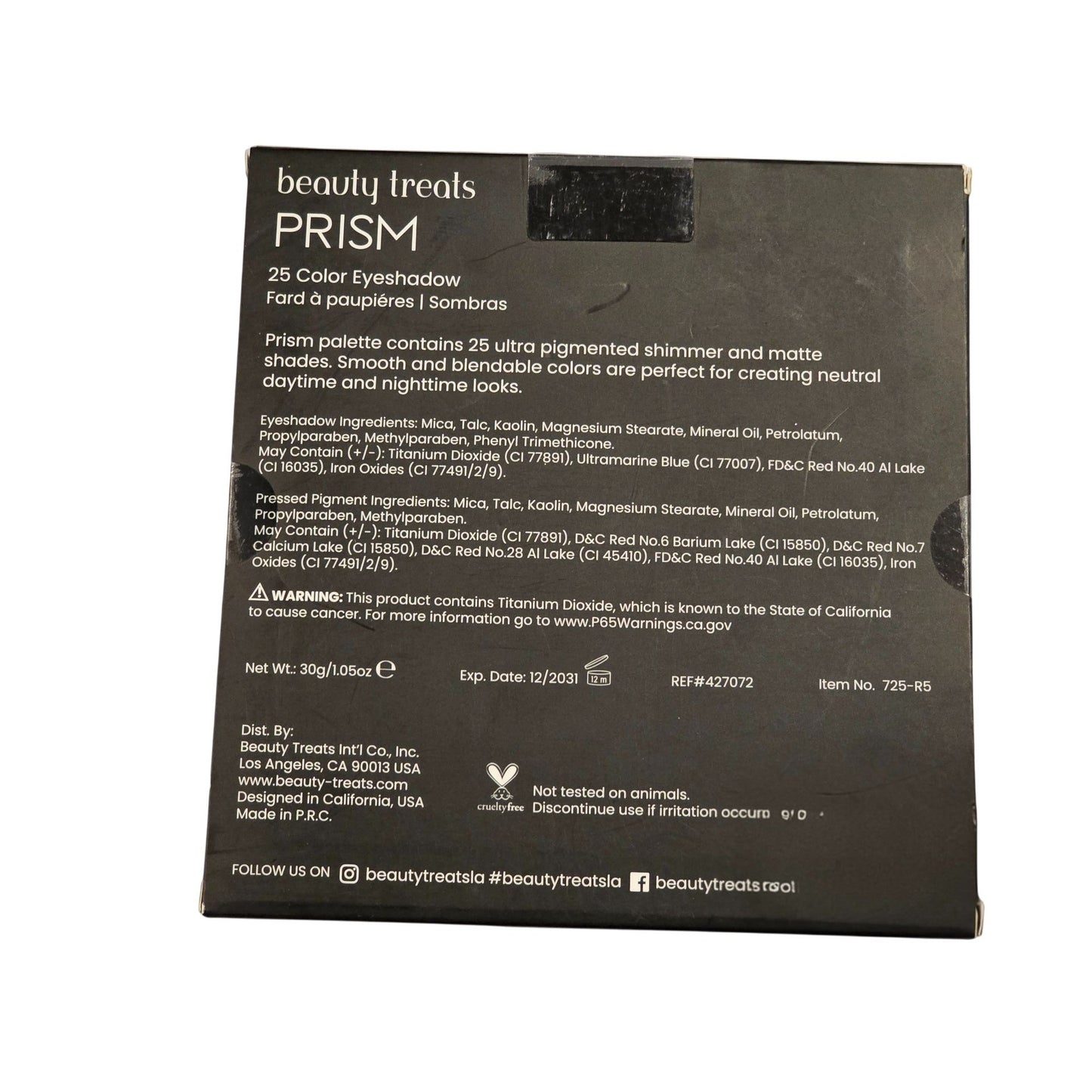 Beauty Treats 25 Color Prism Eyeshadow Palette