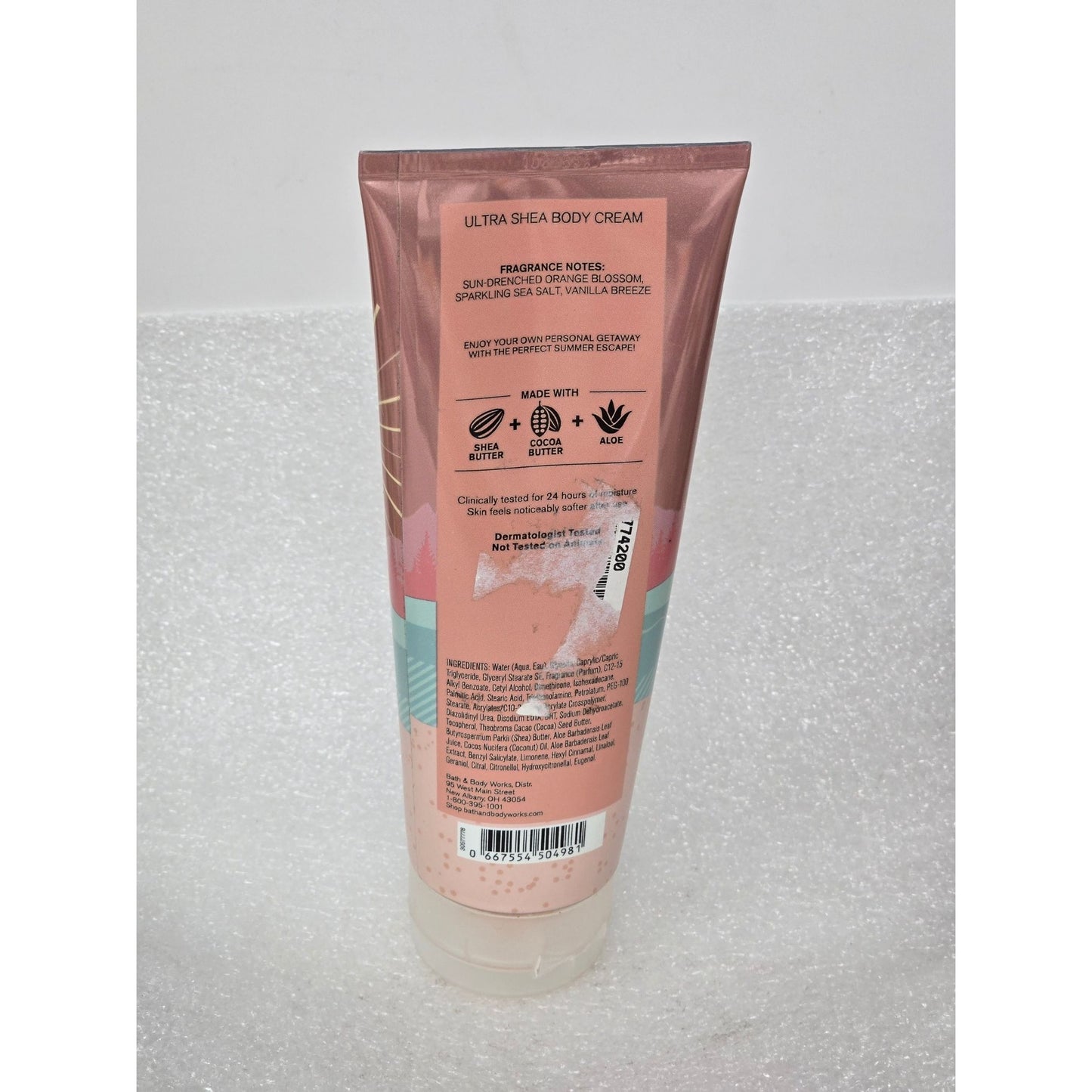 Bath & Body Works Sunkissed Ultra Shea Body Cream 8 Oz 24-Hour Moisture
