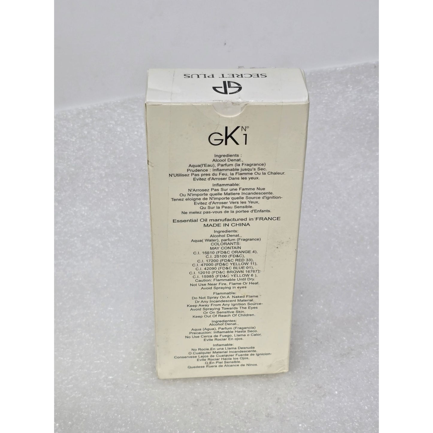 GK No. 1 Eau De Parfum Cologne Perfume 3.4 0z By Secret Plus Unisex Fragrance