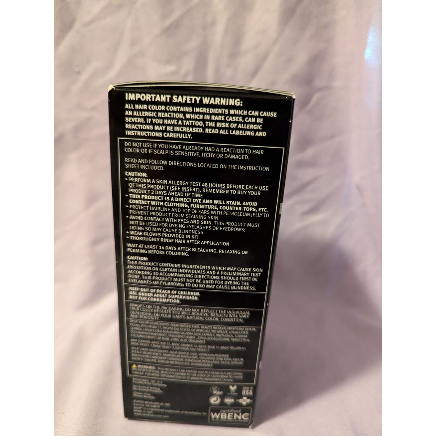 Splat Sinful Silver Hair Color Complete Kit