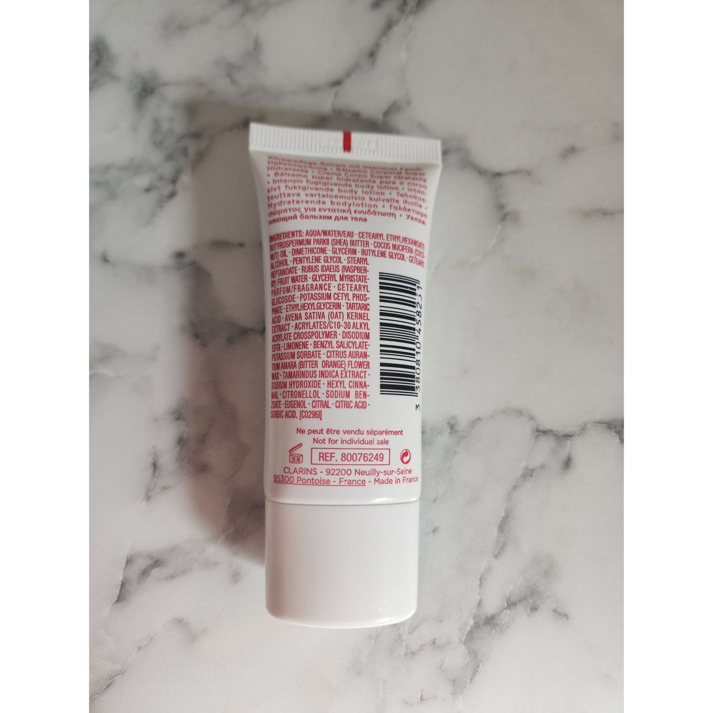 Clarins Paris Moisture Rich Body Lotion Shea Butter 30ml .9 oz Travel Size