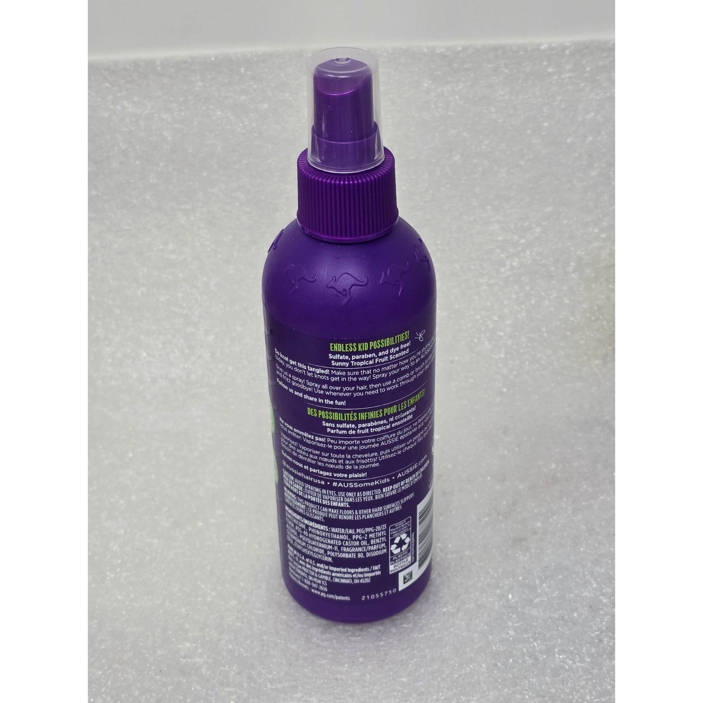Aussie Kids Moist Detangler Spray Tropical Fruit Scent 8 Fl Oz