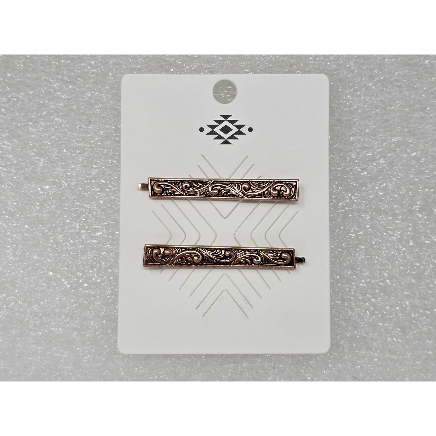 Copper Swirl Design Hair Pins Barrettes