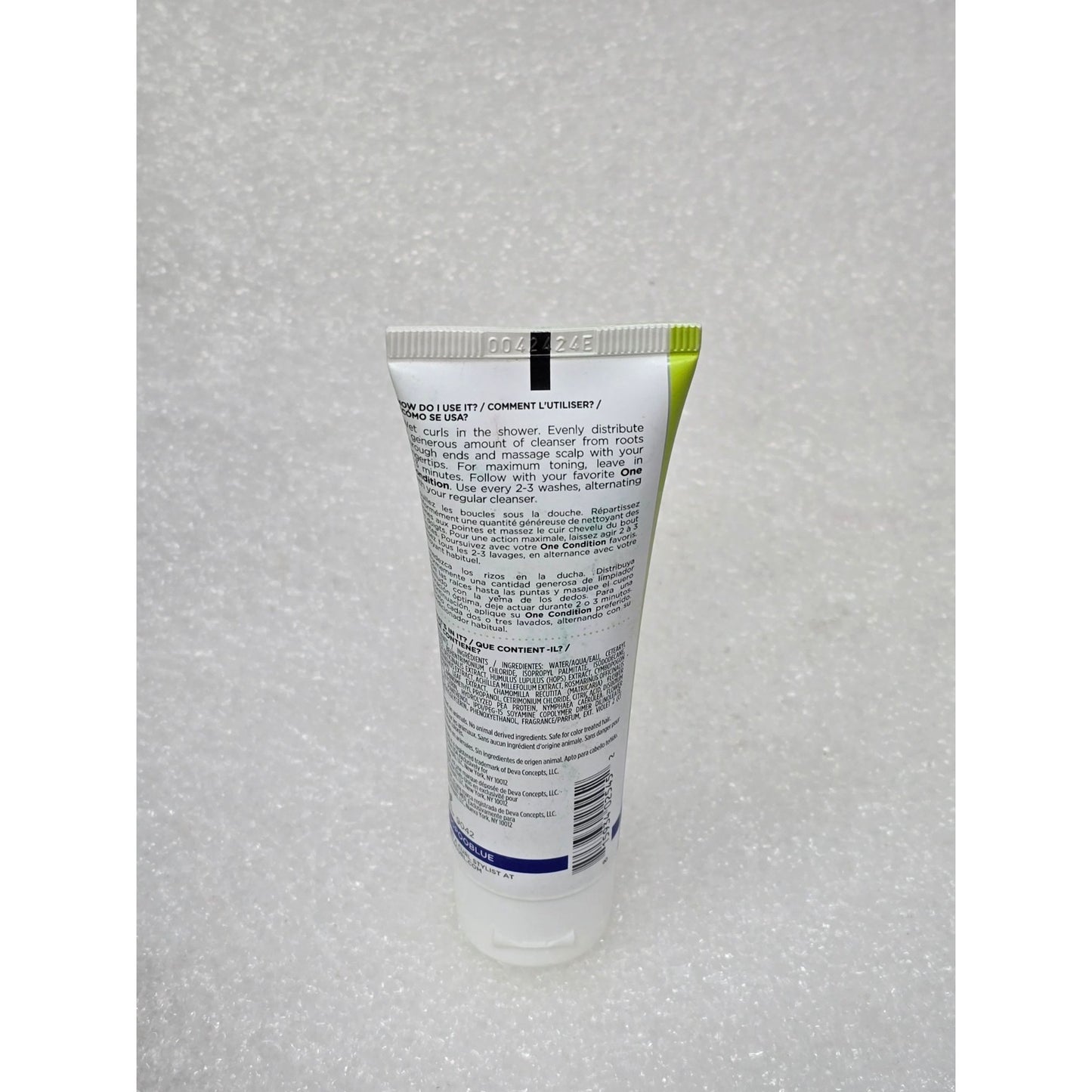 Deva Curl No-Poo Blue Anti-Brass Cleanser 1.5 Oz For Curly Hair Cleanse & Tone