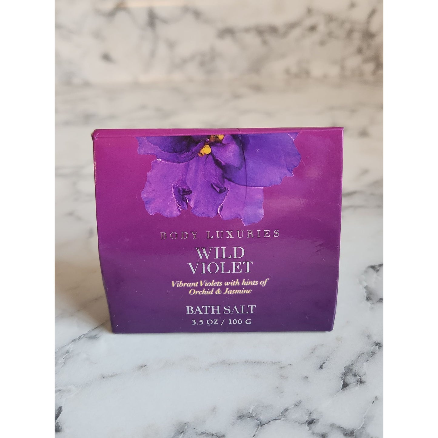 Body Luxuries Wild Violet Bath Salt Orchid & Jasmine For Soothing Relaxation