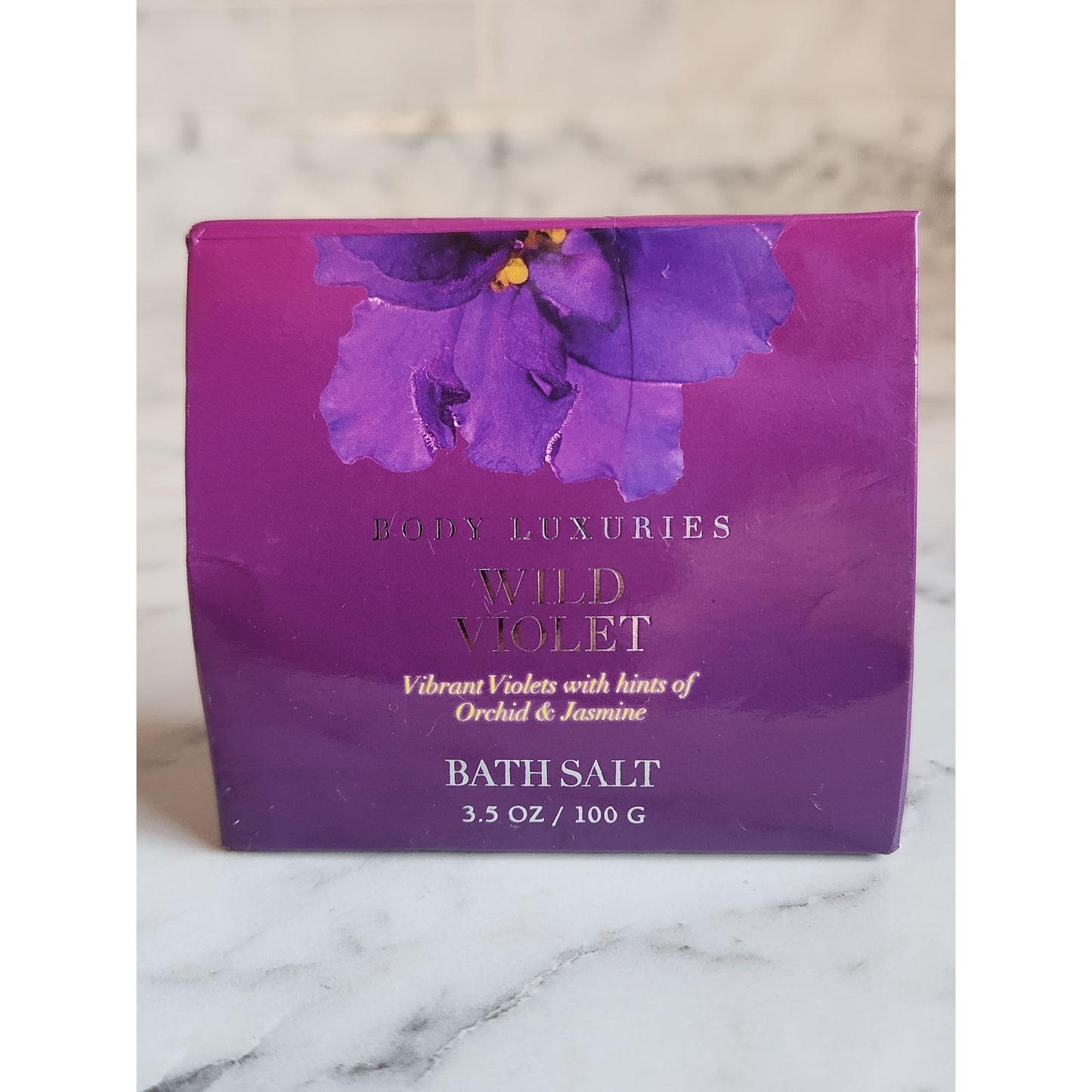 Body Luxuries Wild Violet Bath Salt Orchid & Jasmine For Soothing Relaxation