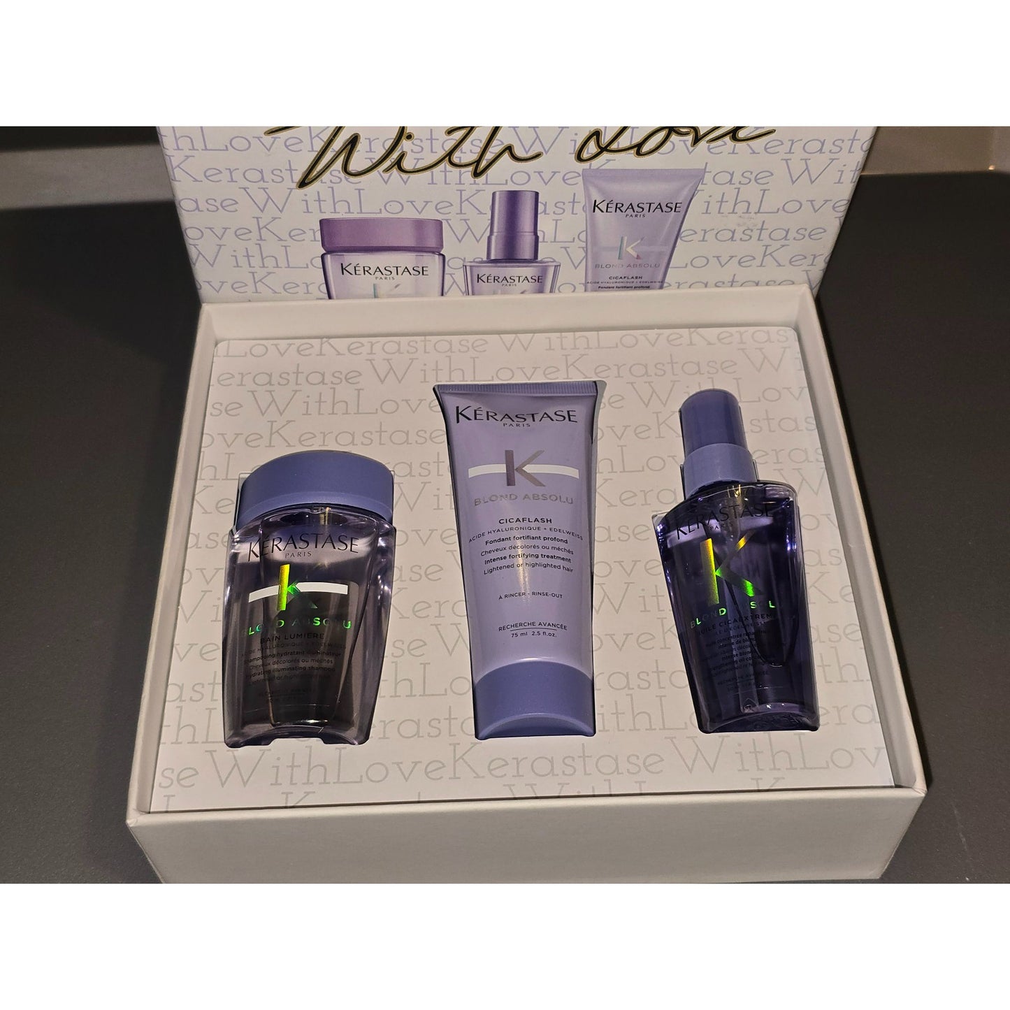 Kerastase Blond Absolu Strength Essentials Trio Shampoo Conditioner Oil