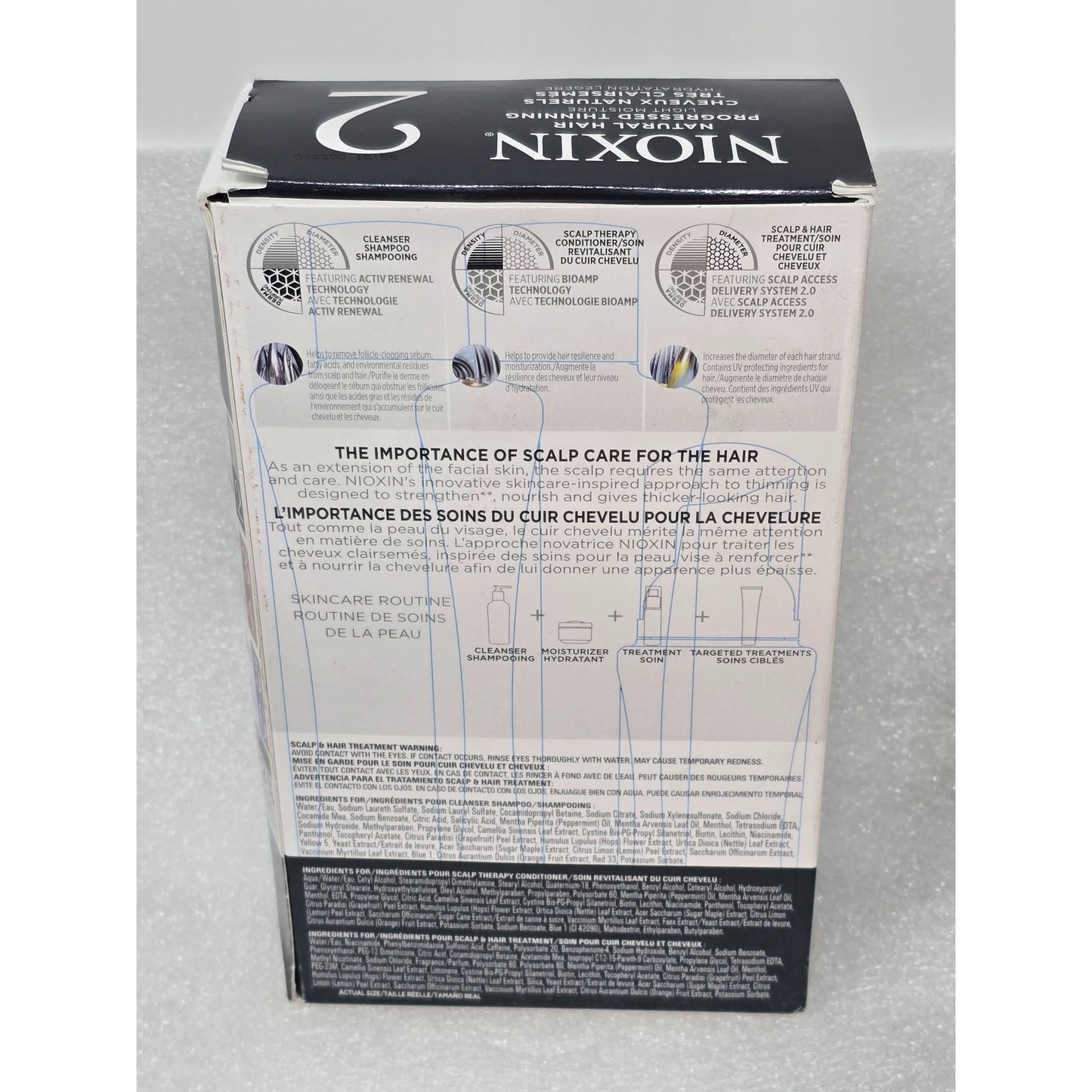 Nioxin System 2 Kit For Natural Hair  Shampoo Conditioner Treatment