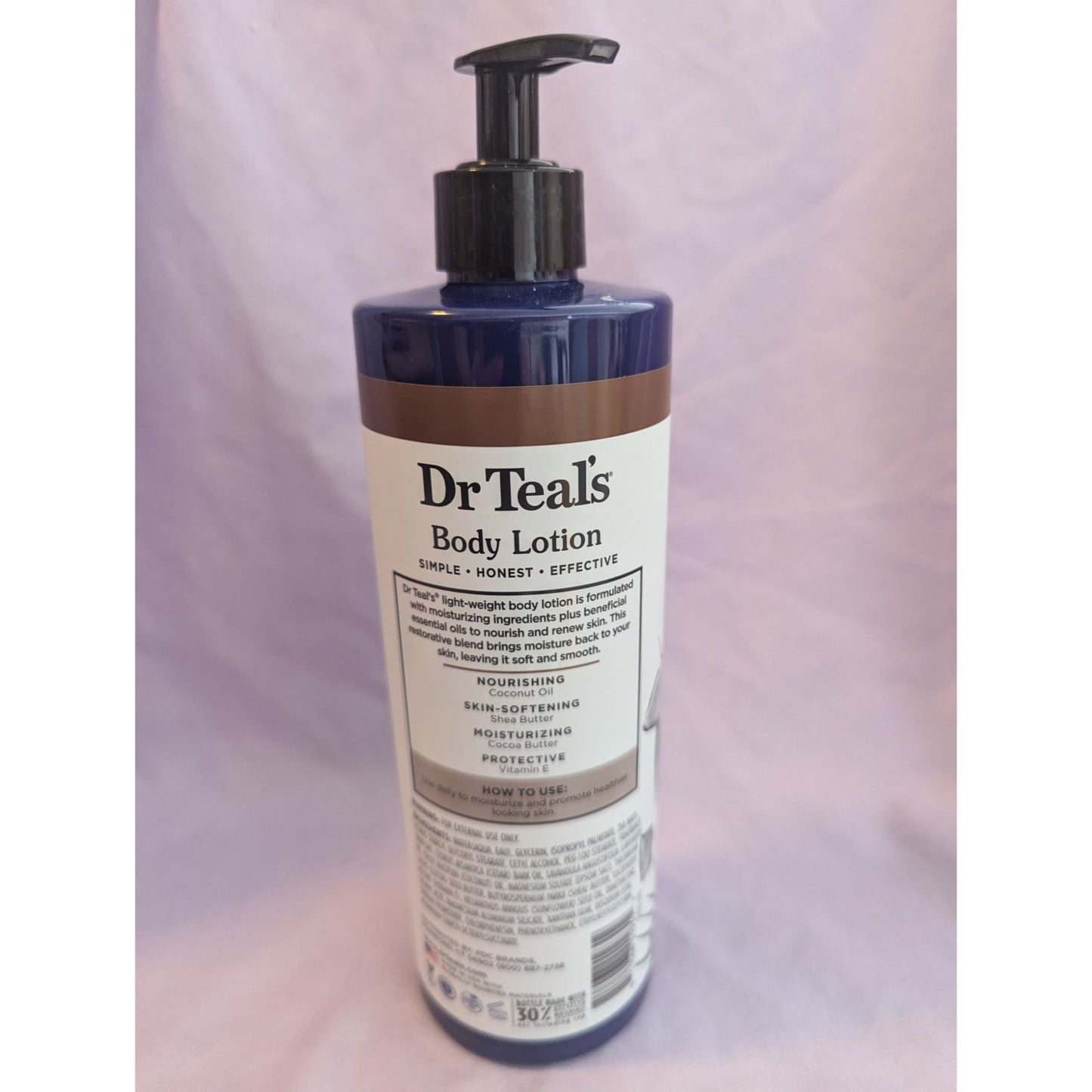 Dr Teals Nourish & Protect Coconut Oil Body Lotion 18 Oz Essential Oils Shea