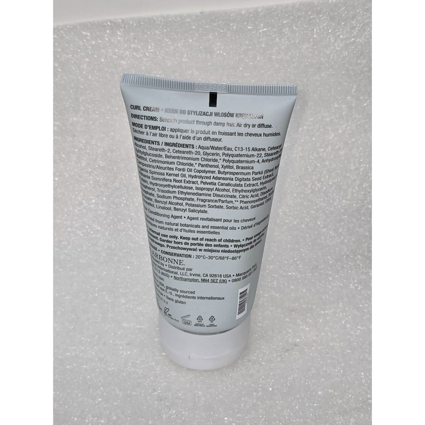 Arbonne True Style Defining Curl Cream With Shea Butter 5.14 Oz For Curly Hair