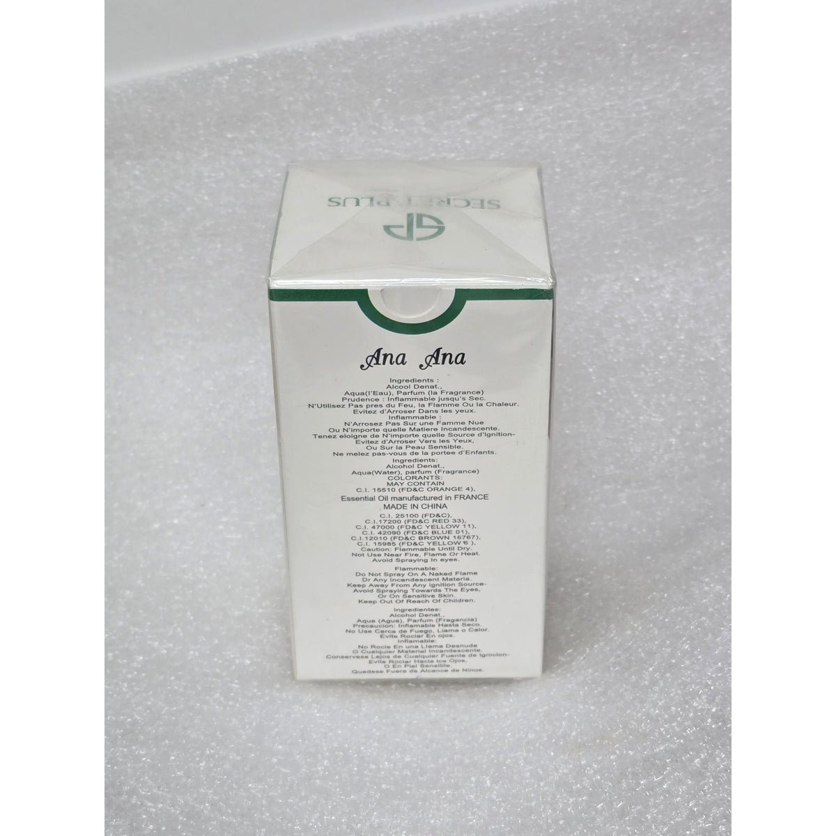 Ana Ana Eau De Parfum Perfume 3.4 oz 100 ml Natural Spray By Secret Plus