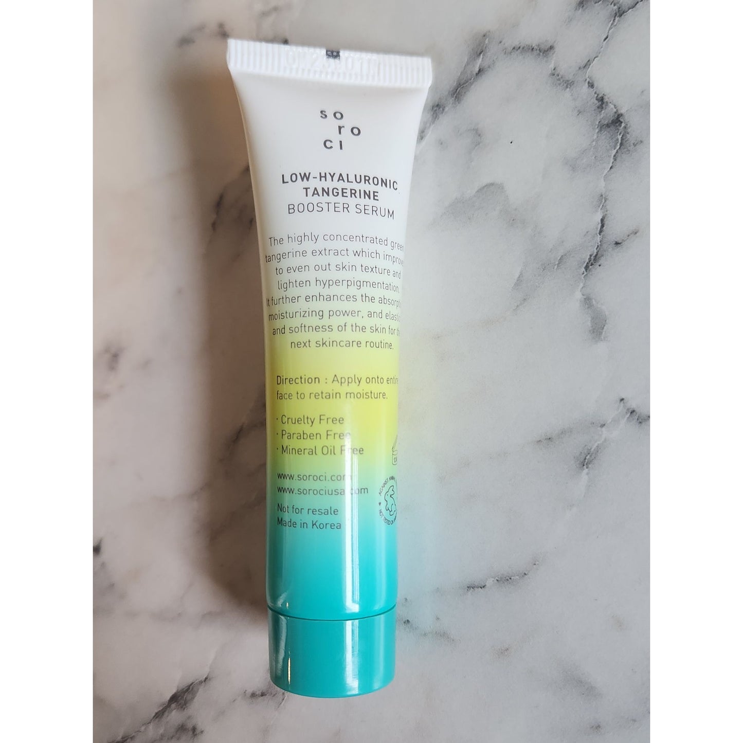 Soroci So Ro Low-Hyaluronic Tangerine Booster Serum 15g Cruelty & Paraben-Free