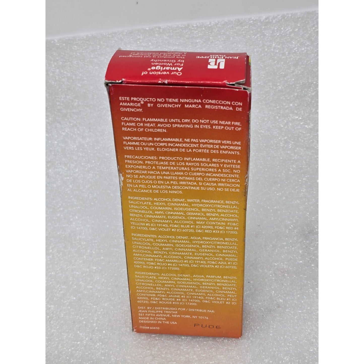 Jean Philippe Paris Amarige Eau De Parfum Spray For Women 90ml Limited Edition