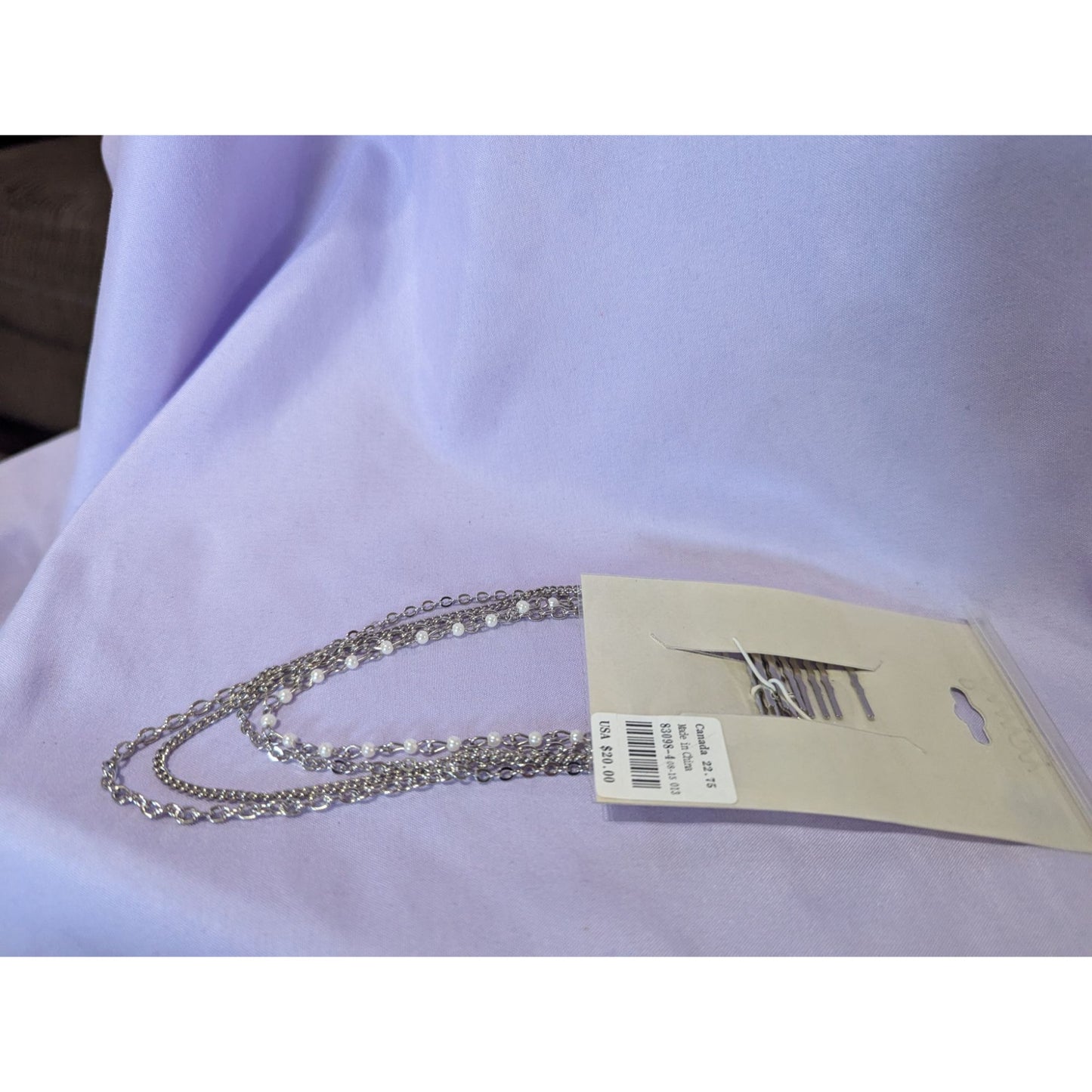 Icing Silver Tone Multi Chain Hair Comb Clips For Women