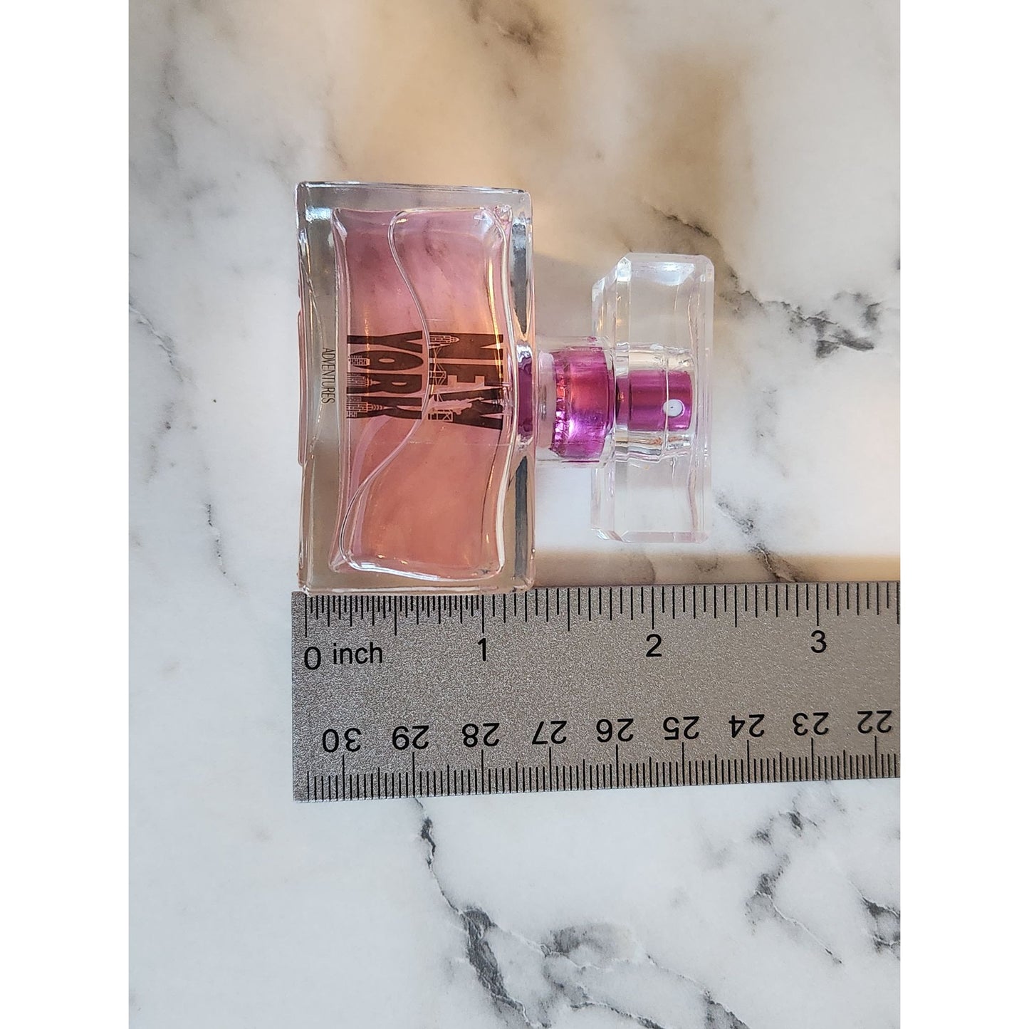 New York Adventures Eau De Parfum Perfume Glass Bottle Pink