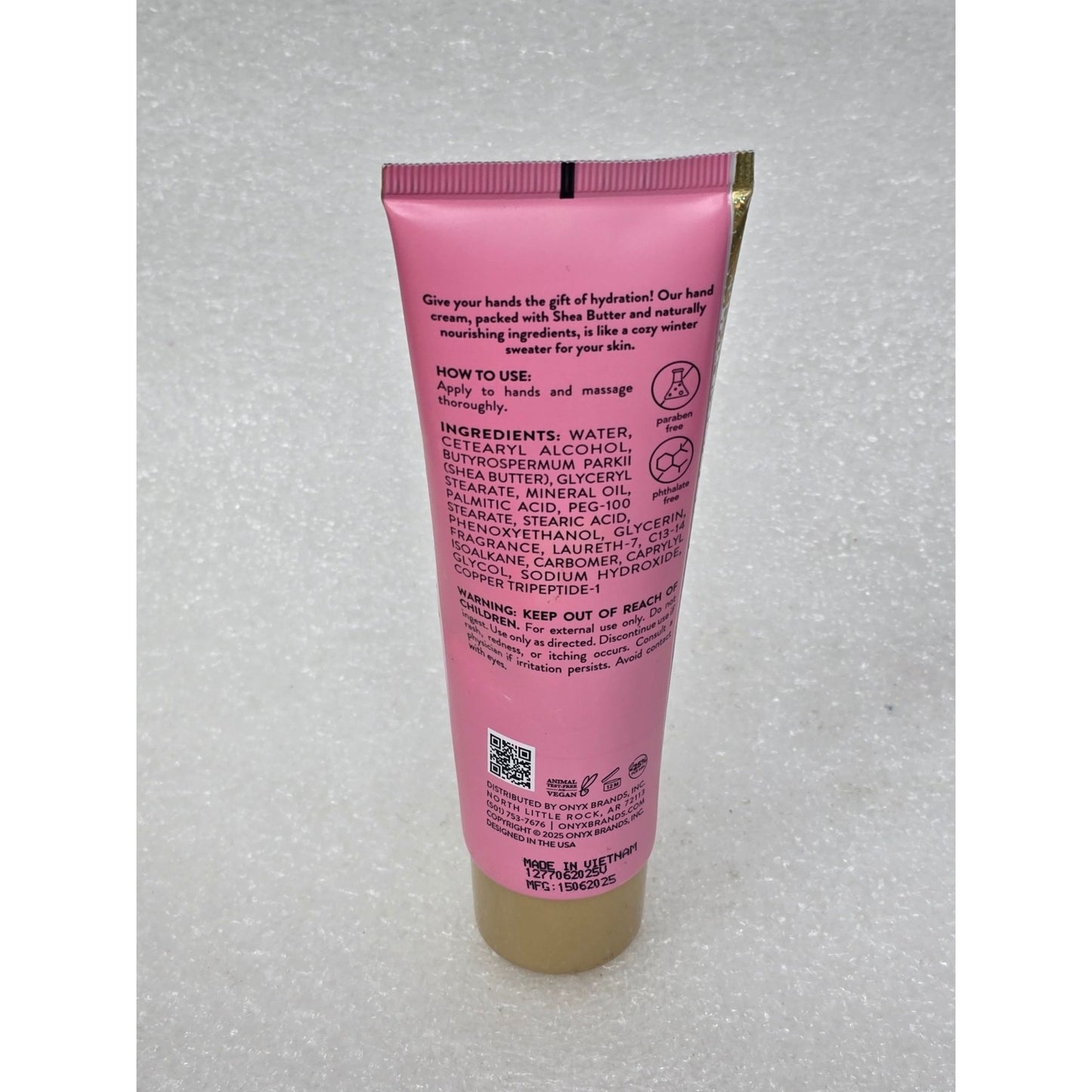 Onyx Professional Limited Edition Winter Berry Hydrating Hand Cream 3 Fl Oz