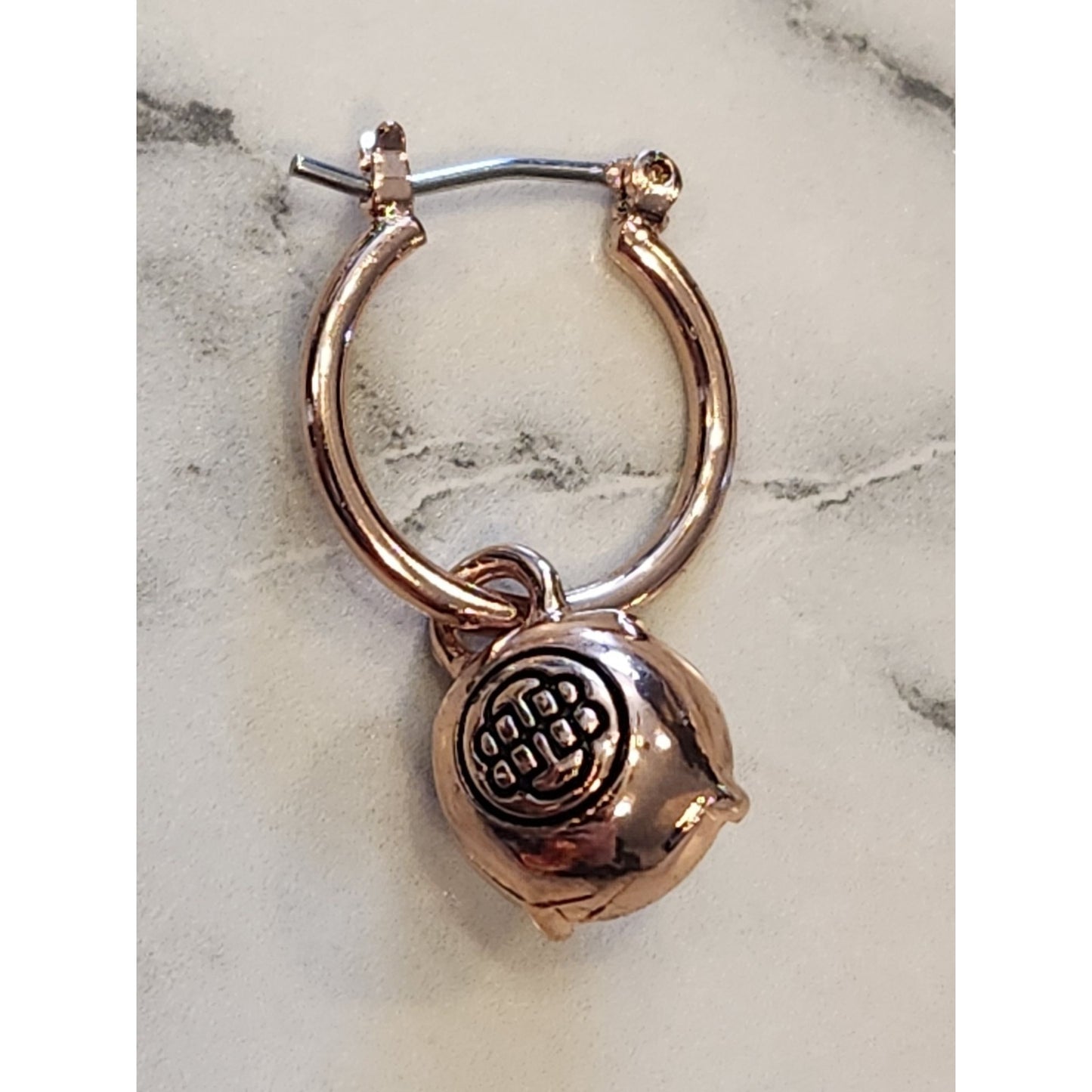 Dana Buchman Rose Gold-Tone Hoop Earrings With Swarovski Elements