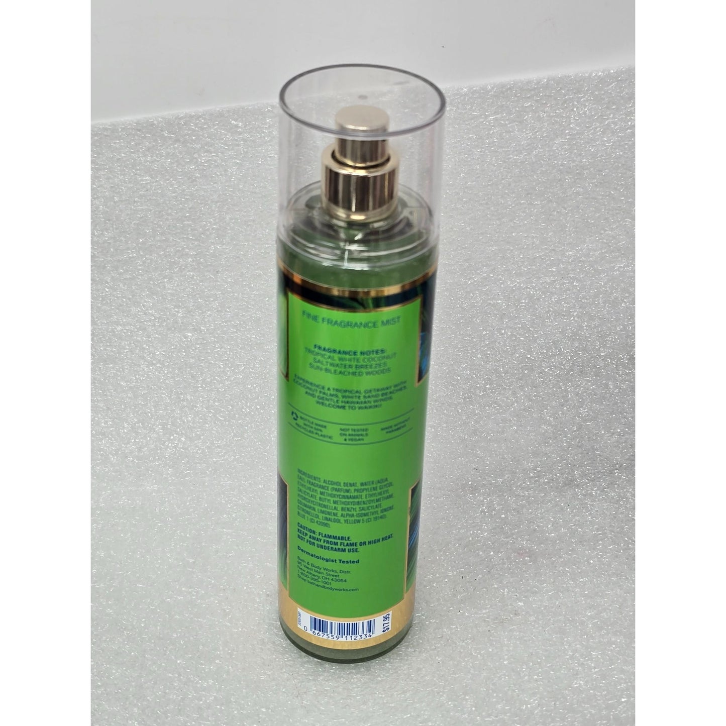 Bath & Body Works Waikiki Beach Coconut Fine Fragrance Mist 8 Oz Tropical Scent