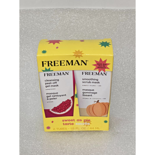 Freeman Sweet As Pie Cleansing Peel-Off & Smoothing Scrub Mask Set 2 x 1.5 Fl Oz
