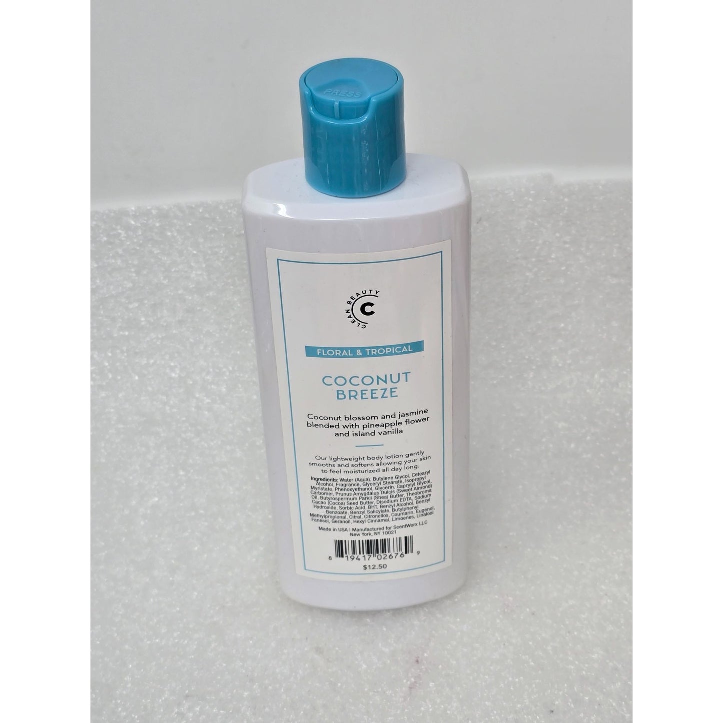 Scentworx By Harry Slatkin Coconut Breeze Body Lotion Shea Butter Essential Oils