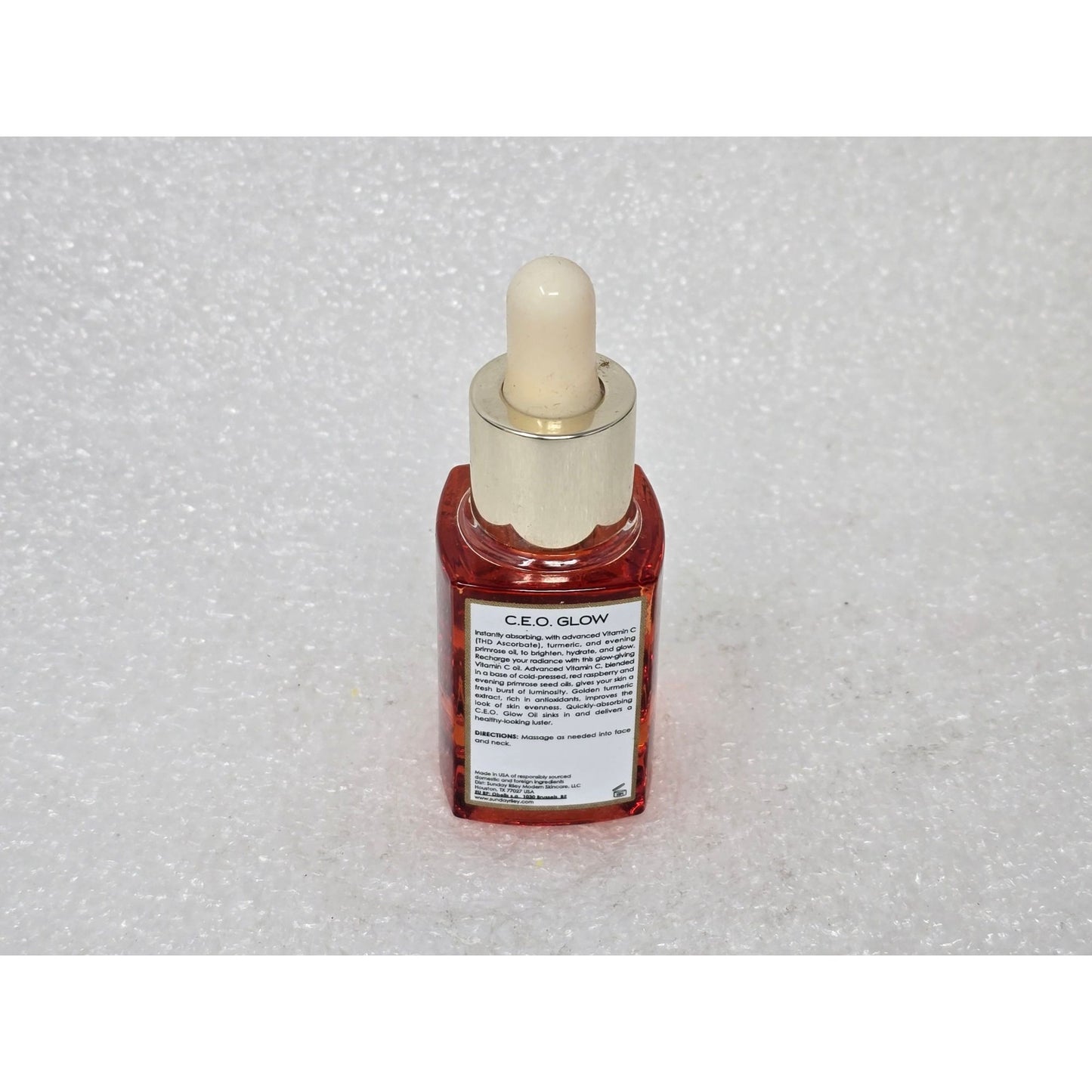 Sunday Riley C.E.O. Glow Vitamin C Turmeric Face Oil 0.5 Fl Oz Dropper Bottle