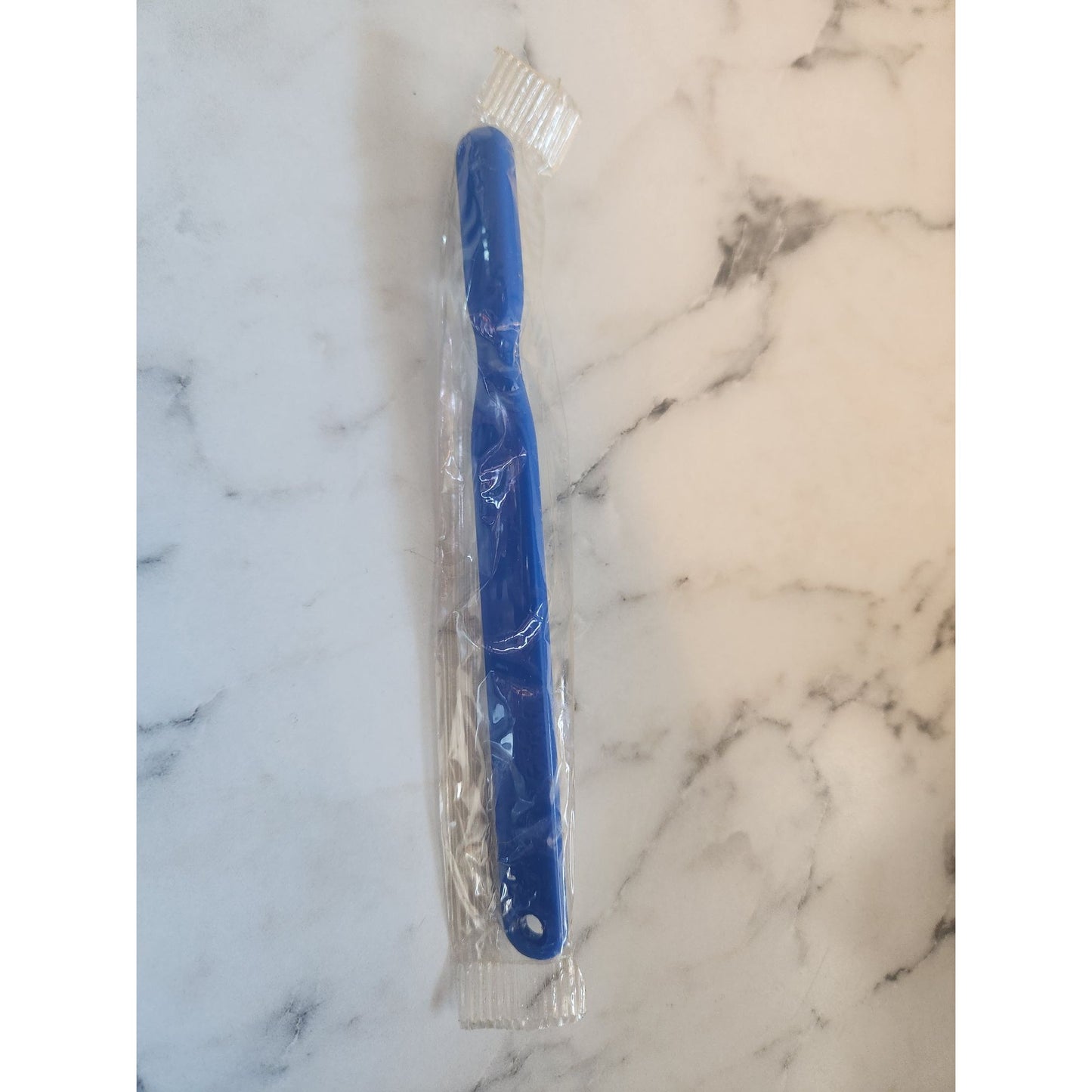 Lot of 2 Individually Wrapped Blue Toothbrush Adult Size Soft Bristles No. 27