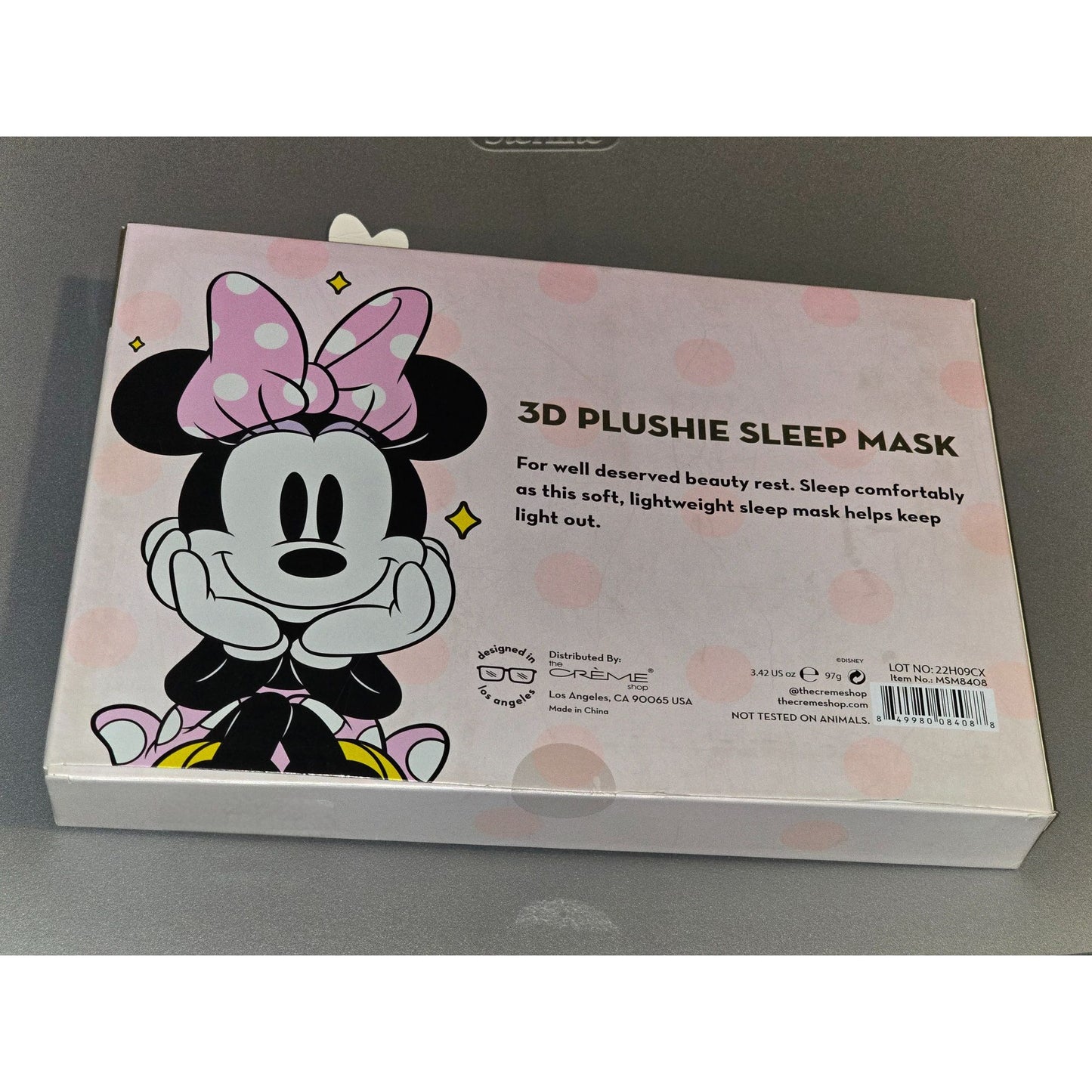 Disney Minnie Mouse 3D Plushie Sleep Mask By The Crème Shop