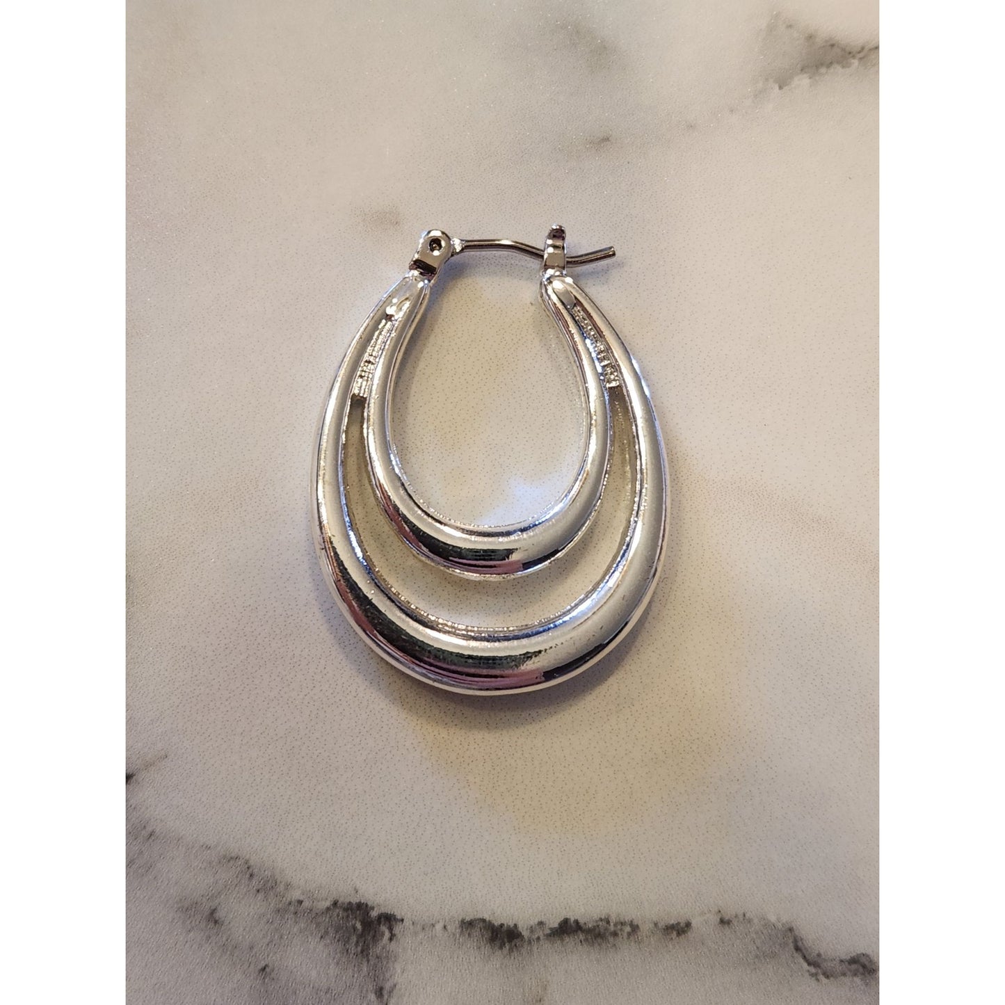 Dana Buchman Silver-Tone Double Hoop Earrings For Women