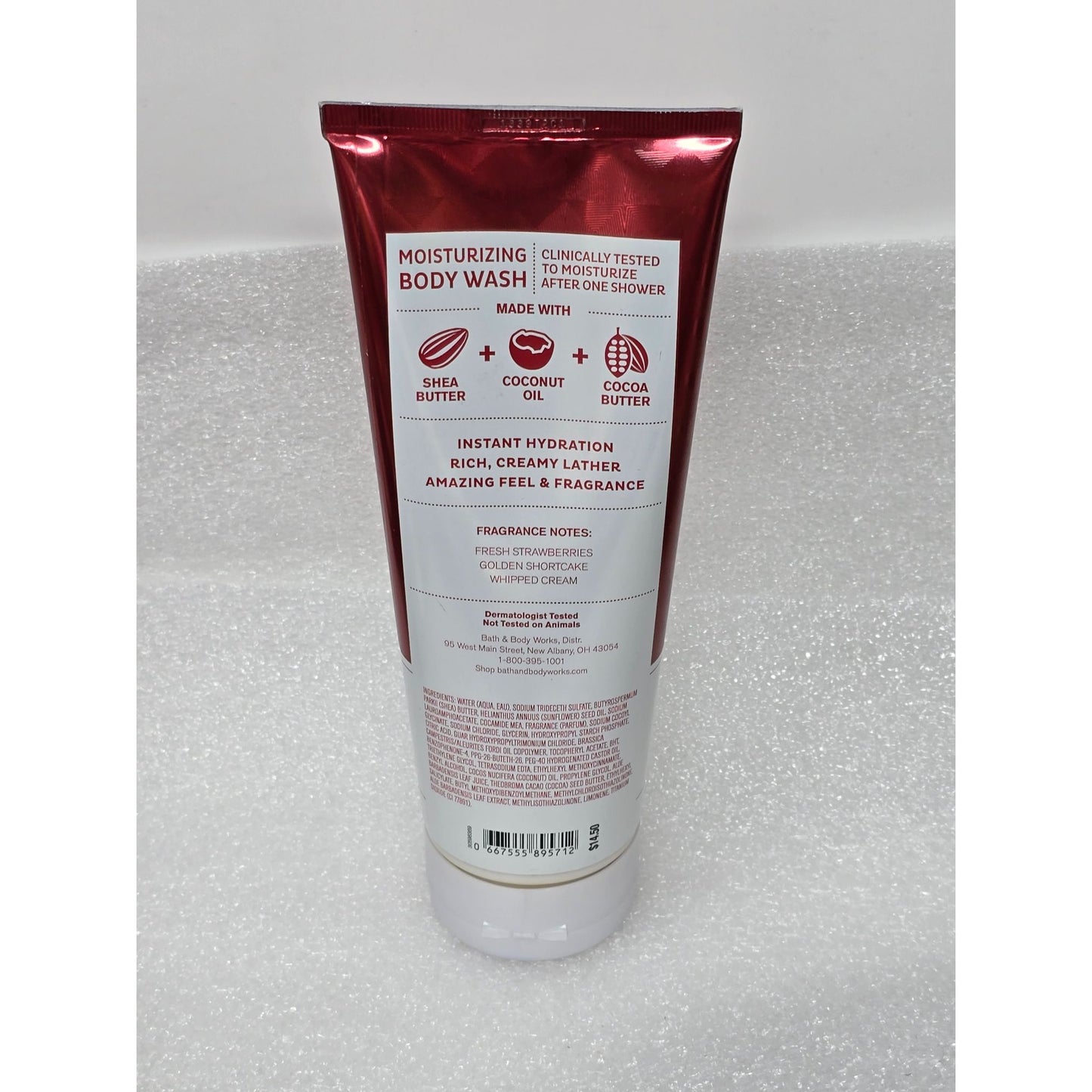 Bath & Body Works Strawberry Pound Cake Moisturizing Body Wash Shea Butter Cocoa
