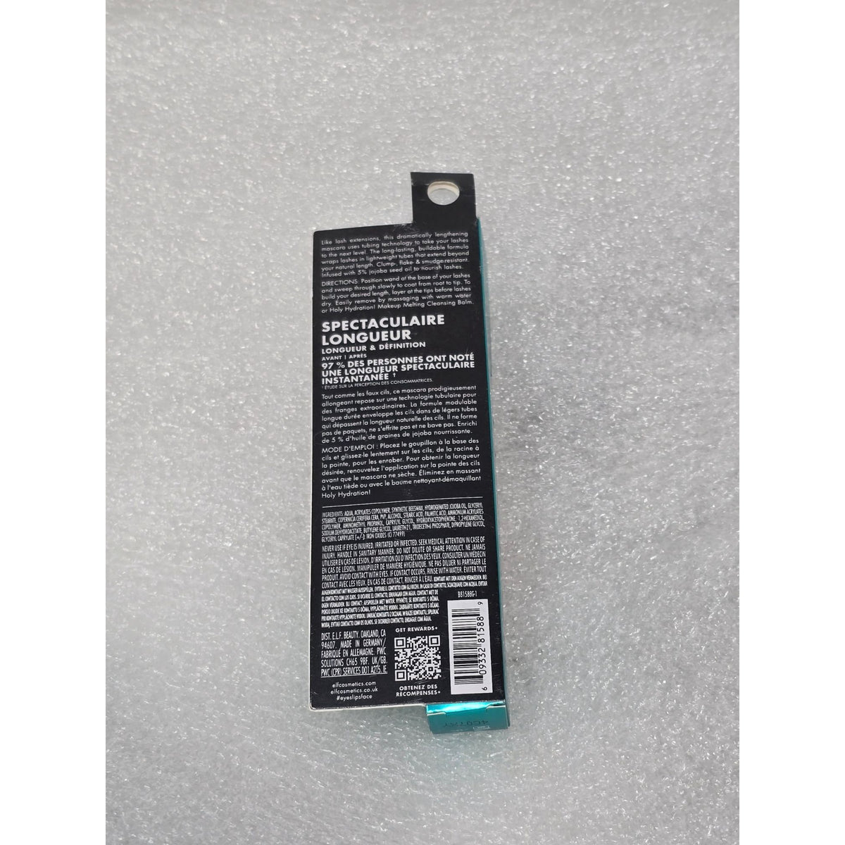 e.l.f. Lash Xtndr Mascara Length & Definition 0.25 Oz Pitch Black