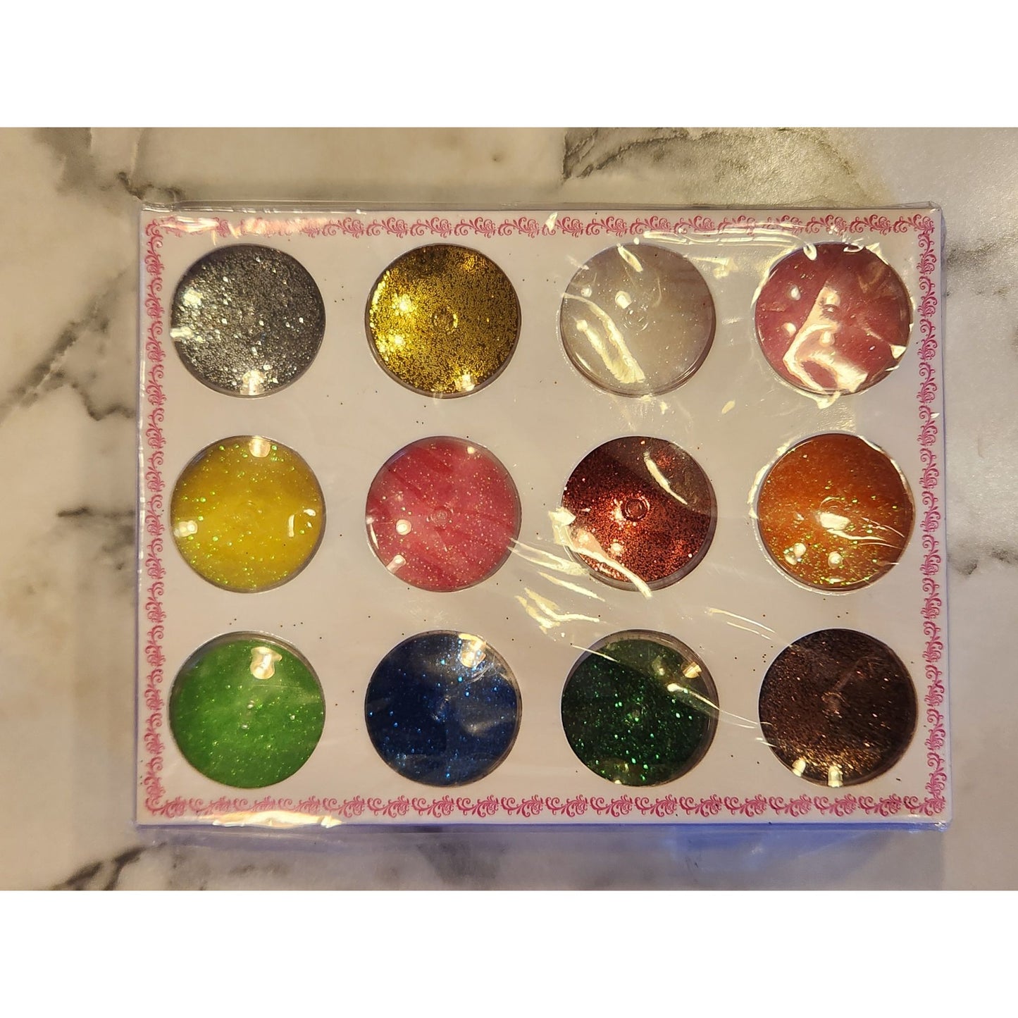 12-Color Glitter Nail Kit